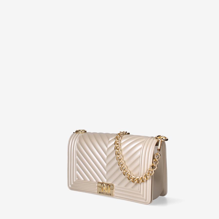 MARC ELLIS BORSA FLAT M TAUPE TAUPE/LIGHT GOLD MARC ELLIS BORSA FLAT M TAUPE TAUPE/LIGHT GOLD 2