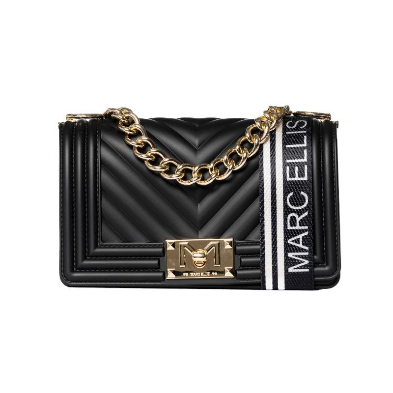 MARC ELLIS BORSA FLAT S BLACK BLACK/LIGHT GOLD MARC ELLIS BORSA FLAT S BLACK BLACK/LIGHT GOLD
