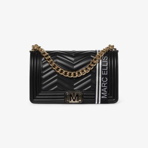 MARCELLIS BORSA FLAT WAVE BLACK BLACK/LIGHT GOLD MARCELLIS BORSA FLAT WAVE BLACK BLACK/LIGHT GOLD