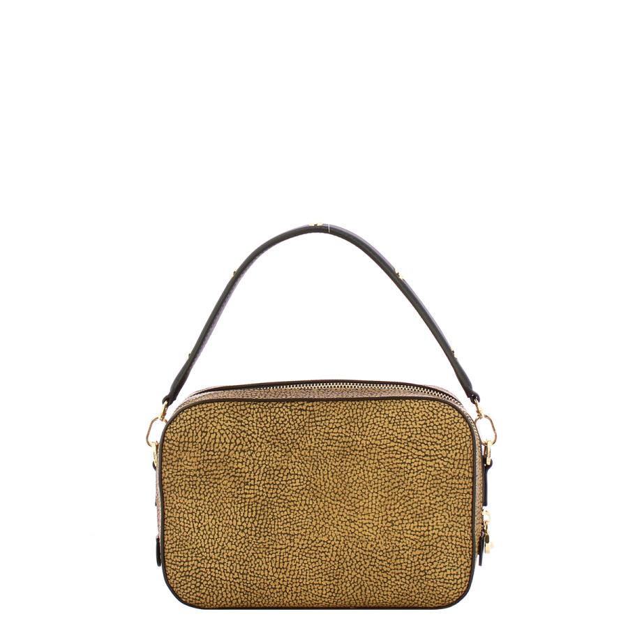 BORBONESE BORSA CAMERA CASE OP NATURALE/NERO  OP NATURALE NERO 3