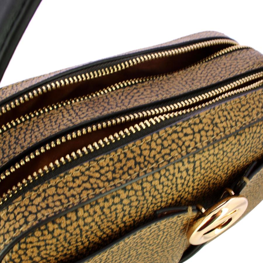 BORBONESE BORSA CAMERA CASE OP NATURALE/NERO  OP NATURALE NERO 5