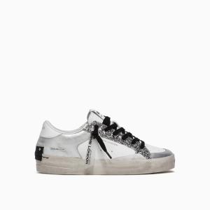 CRIME LONDON SNEAKERS SK8 DELUXE SILVER GLAM SILVER