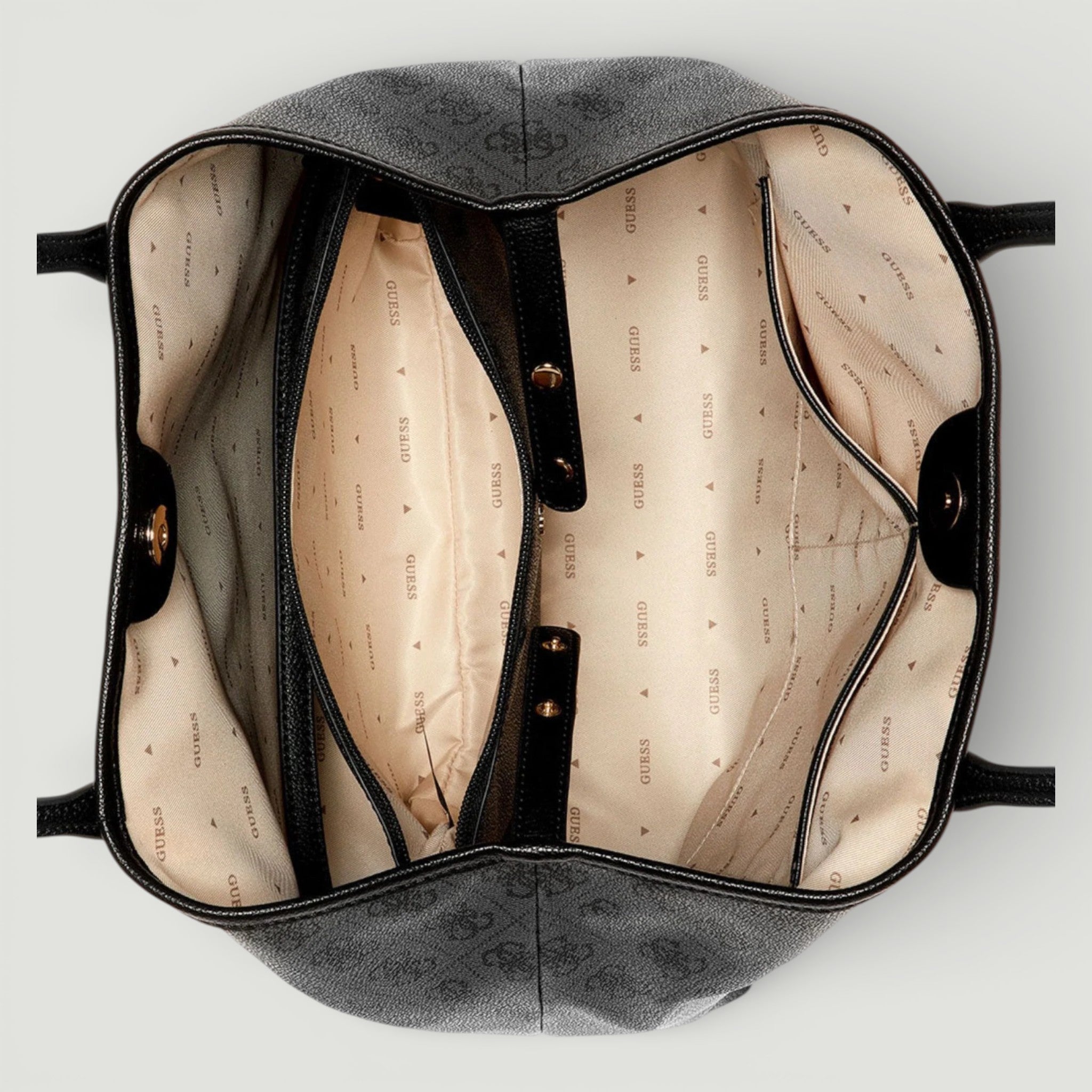 GUESS BORSA VICTTORIA 2 IN 1 TOTE COAL LOGO