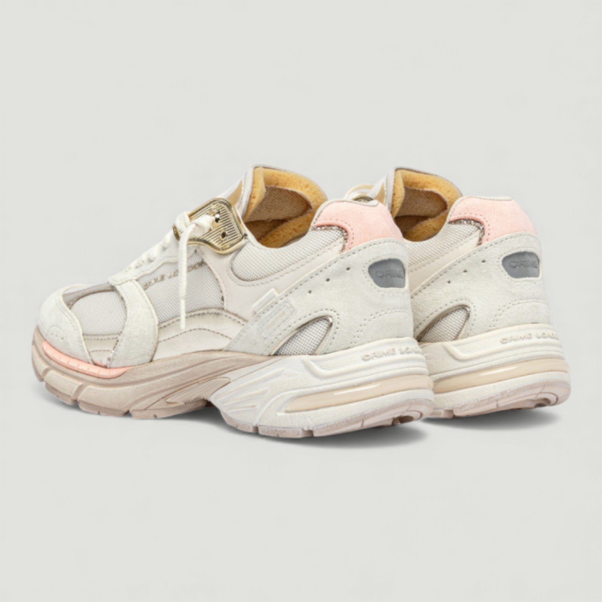 CRIME LONDON SNEAKERS FUGITIVE 9094 BLUSH GLOW-UP PLATINUM