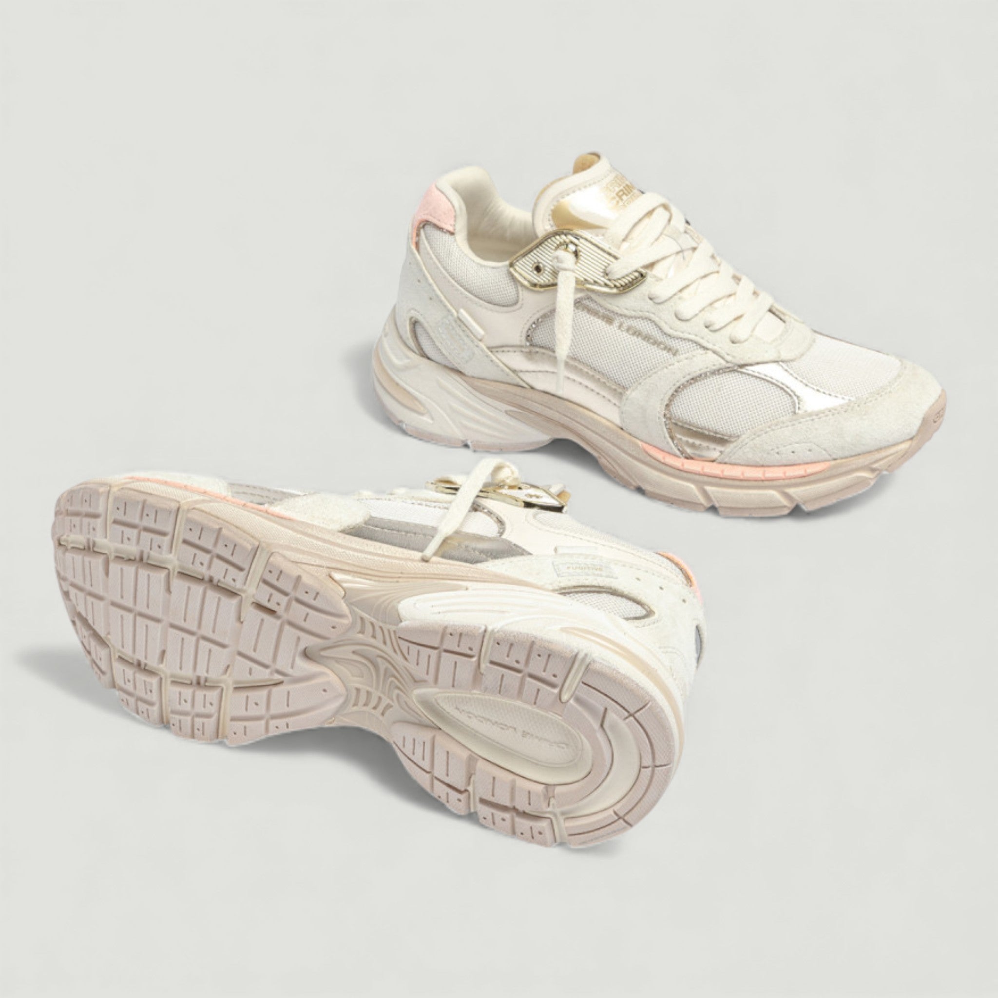 CRIME LONDON SNEAKERS FUGITIVE 9094 BLUSH GLOW-UP PLATINUM