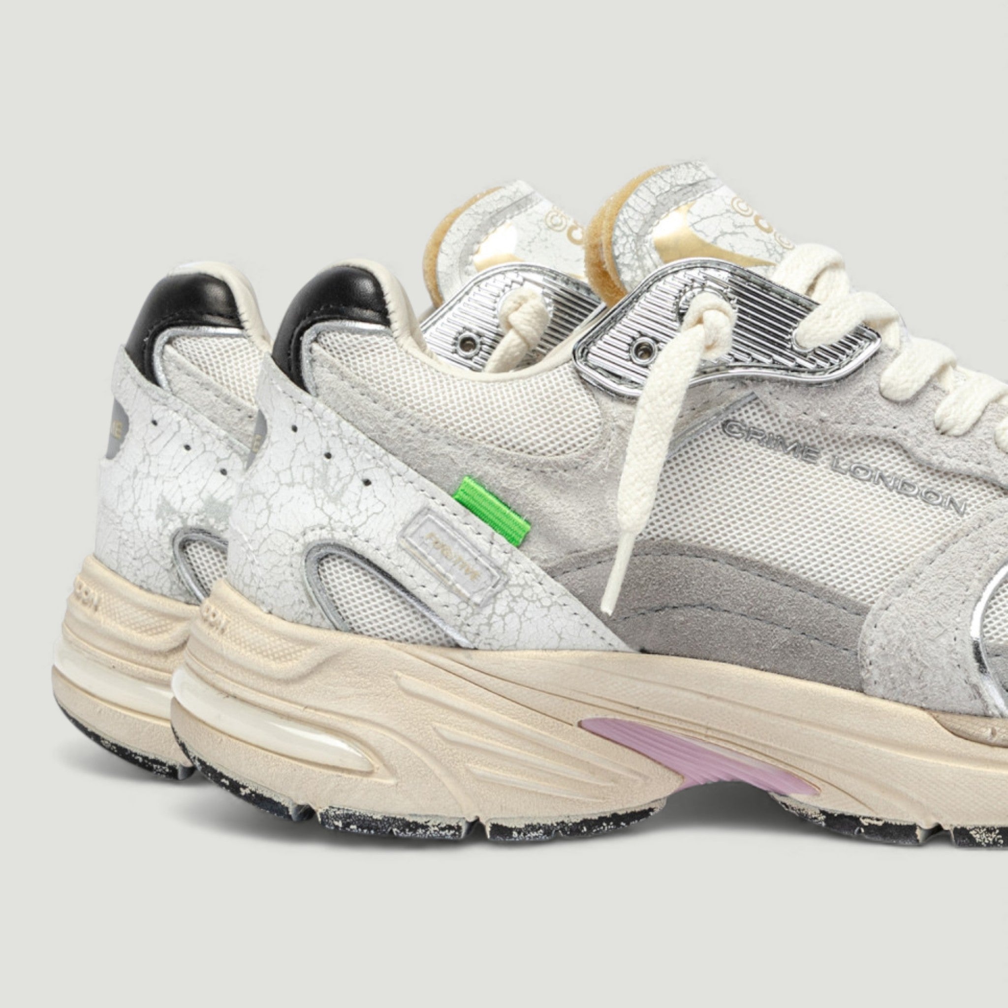 CRIME LONDON SNEAKERS FUGITIVE 9094 LONDON FOG GRIGIO