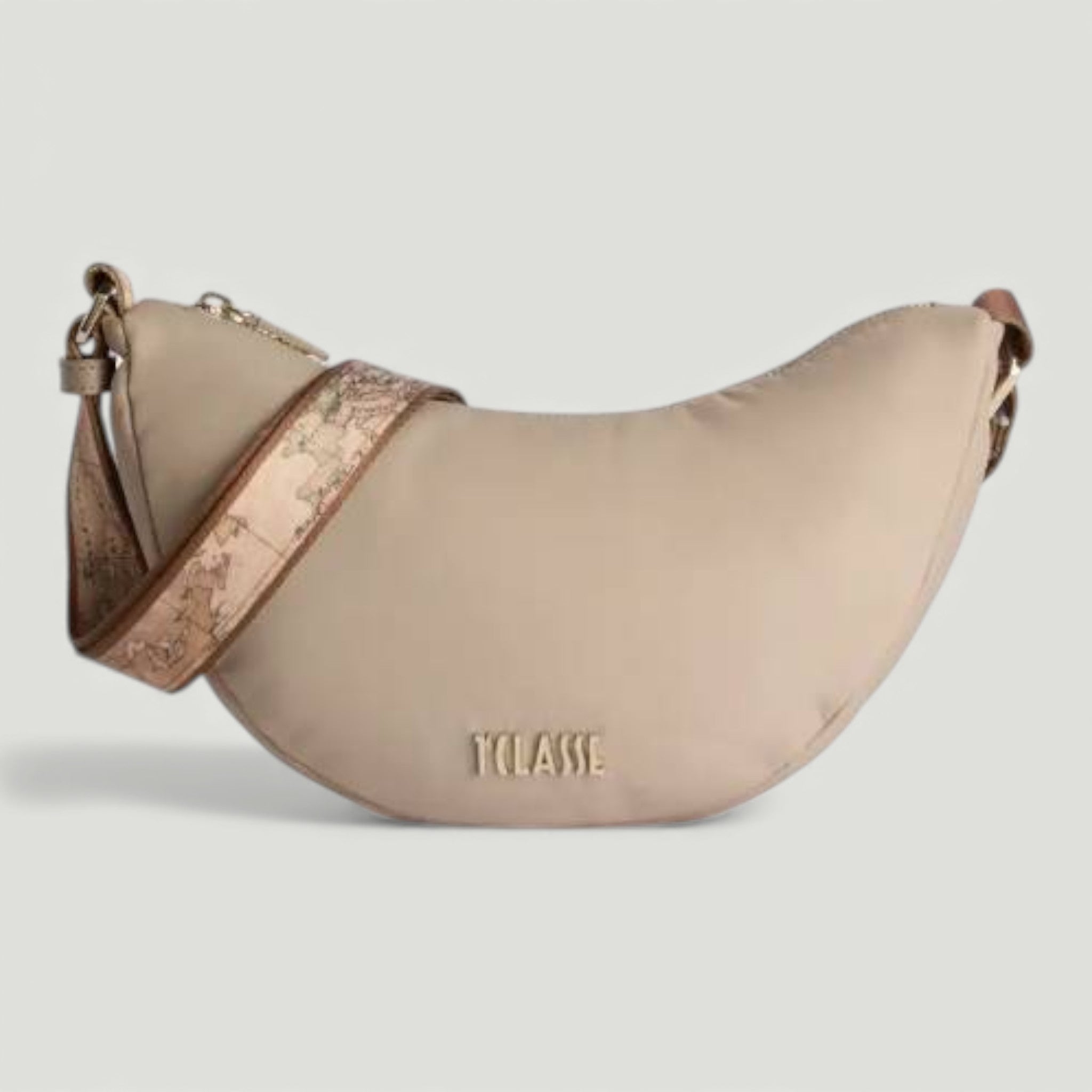 ALVIERO MARTINI 1^ CLASSE BORSA MEZZALUNA MINI TRACOLLA GREIGE