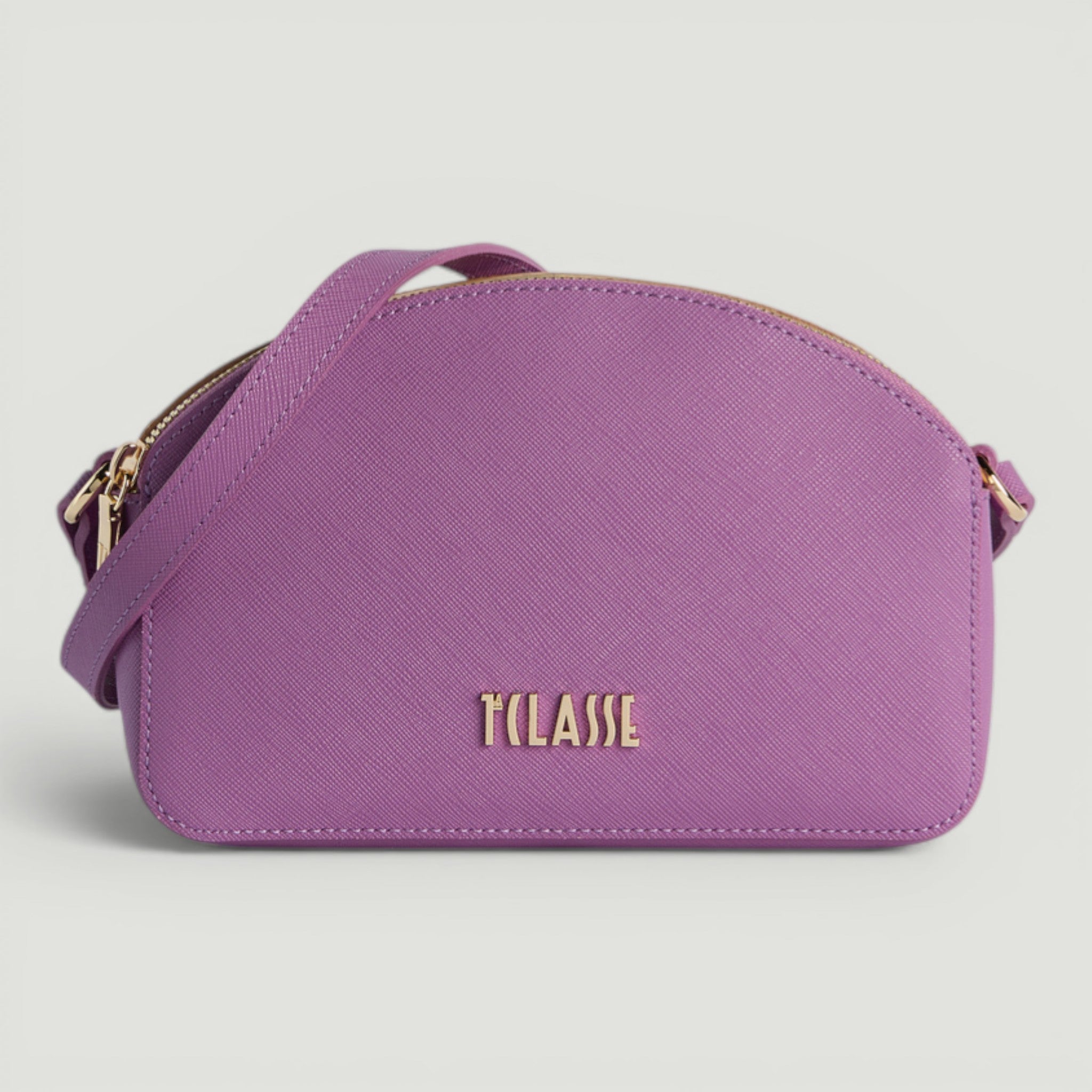ALVIERO MARTINI 1^CLASSE BORSA AURA TRACOLLINA DOPPIA ZIP VIOLA BOUGAINVILLE