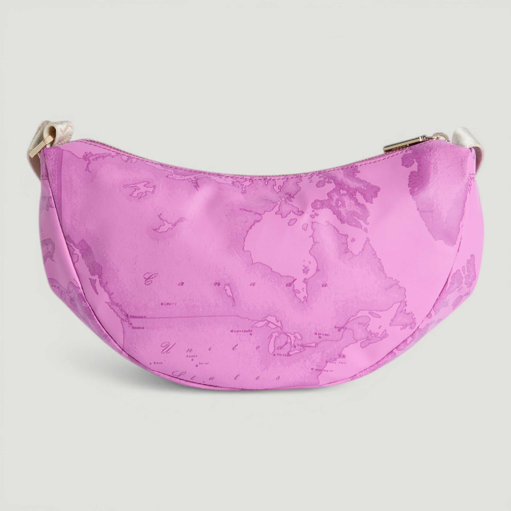 ALVIERO MARTINI 1^CLASSE BORSA TRACOLLA MEZZALUNA PICCOLA MALVA