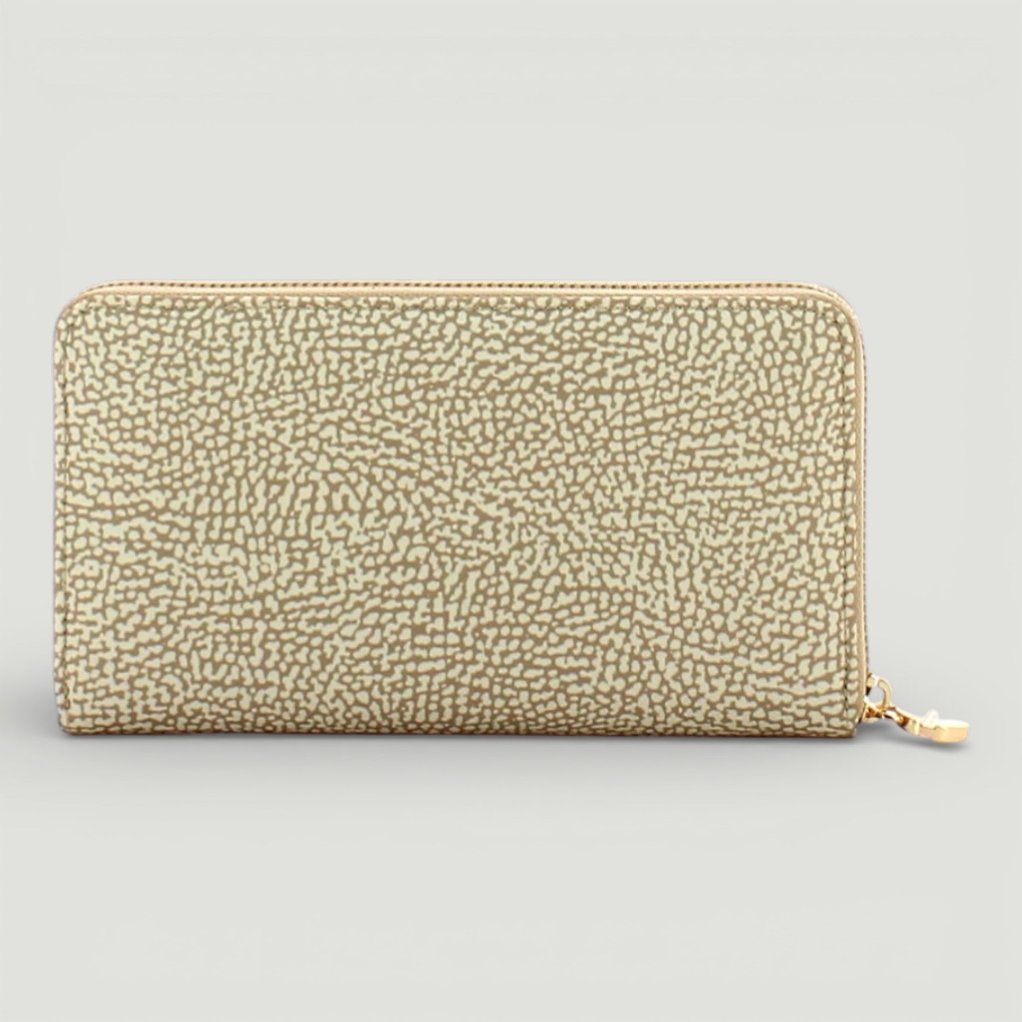 BORBONESE P.FOGLIO LARGE ZIP AROUND SABBIA