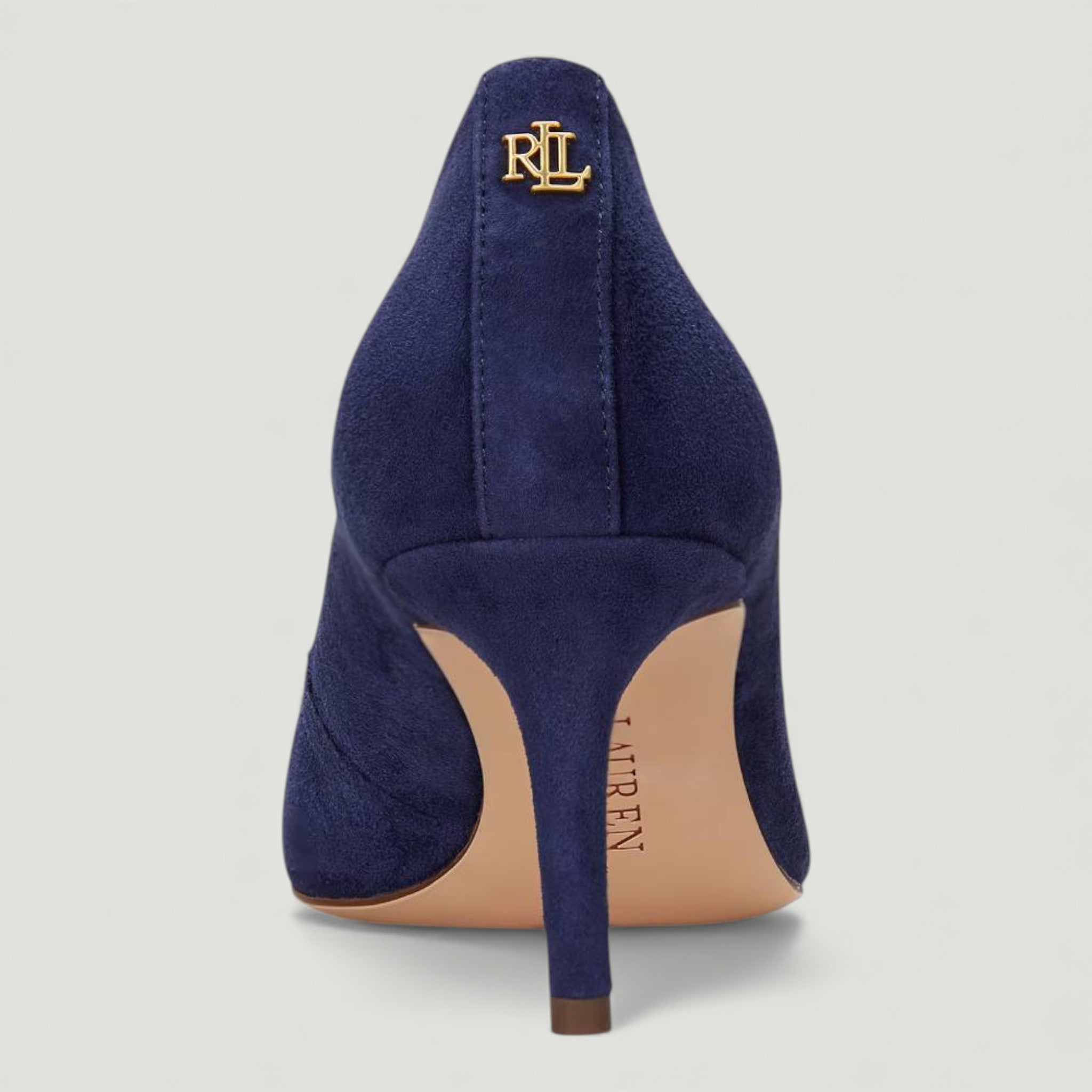 RALPH LAUREN DECOLLETE IN CAMOSCIO REFINED NAVY