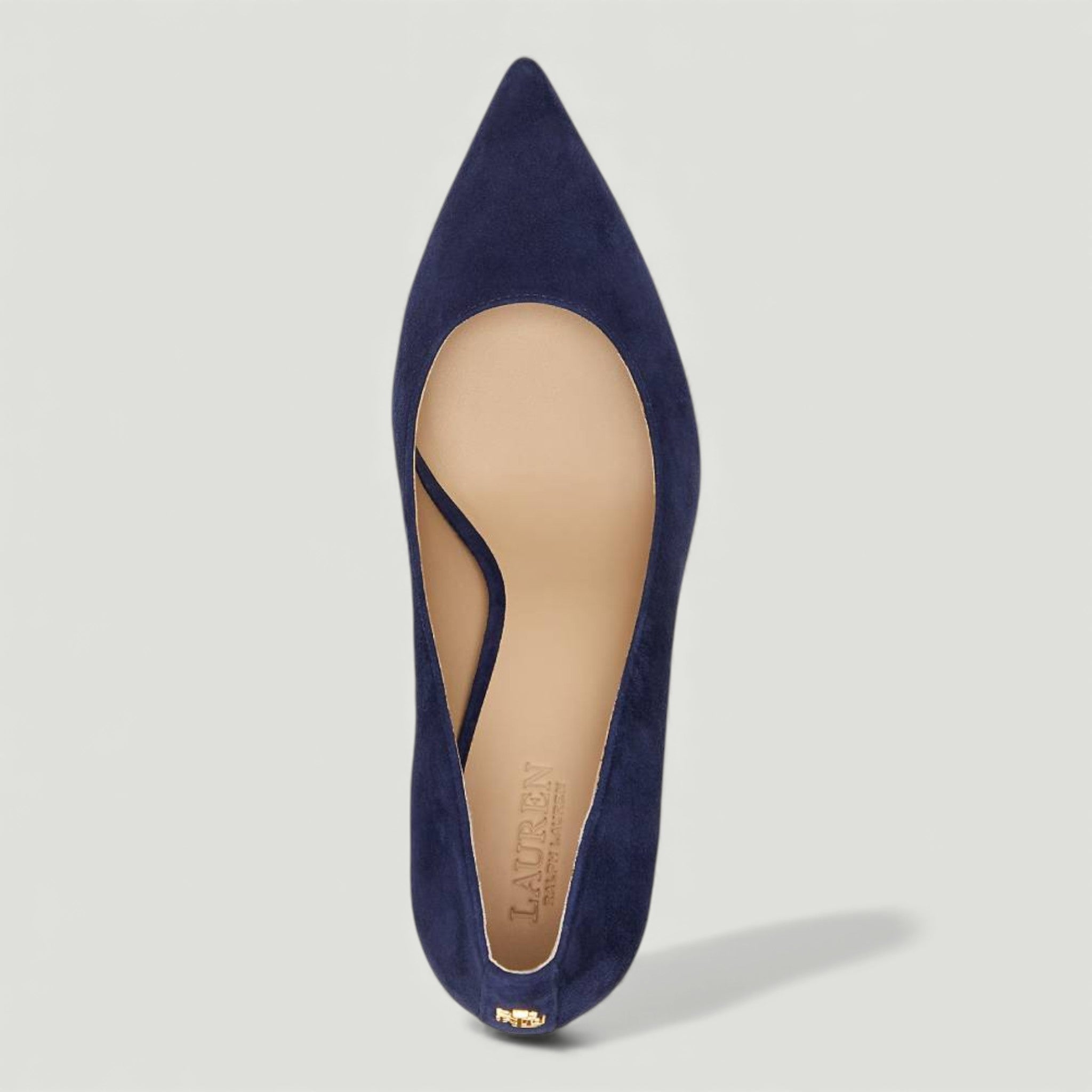 RALPH LAUREN DECOLLETE IN CAMOSCIO REFINED NAVY