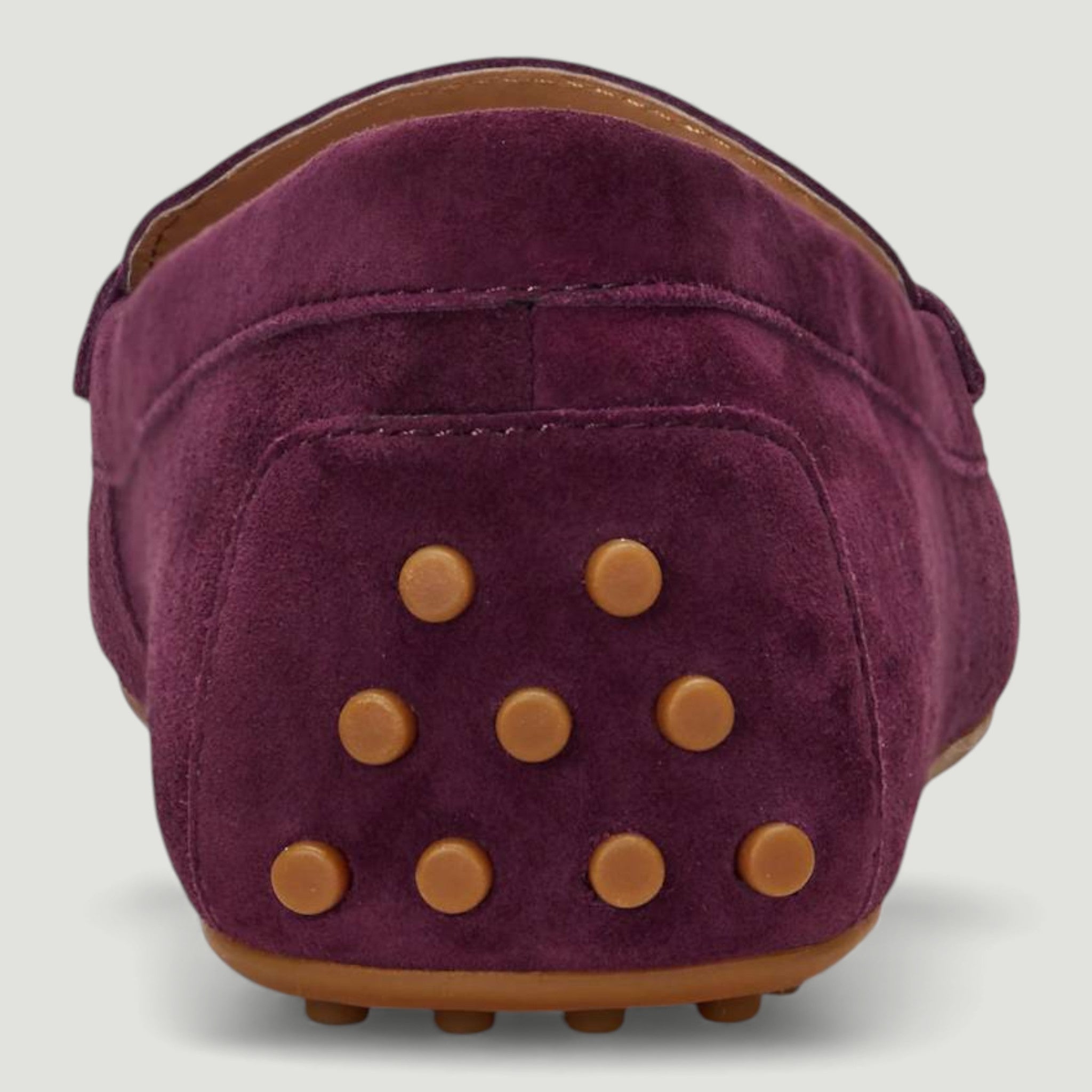 RALPH LAUREN MOCASSINI BURNSBURY IN CAMOSCIO PINOT NOIR VIOLA