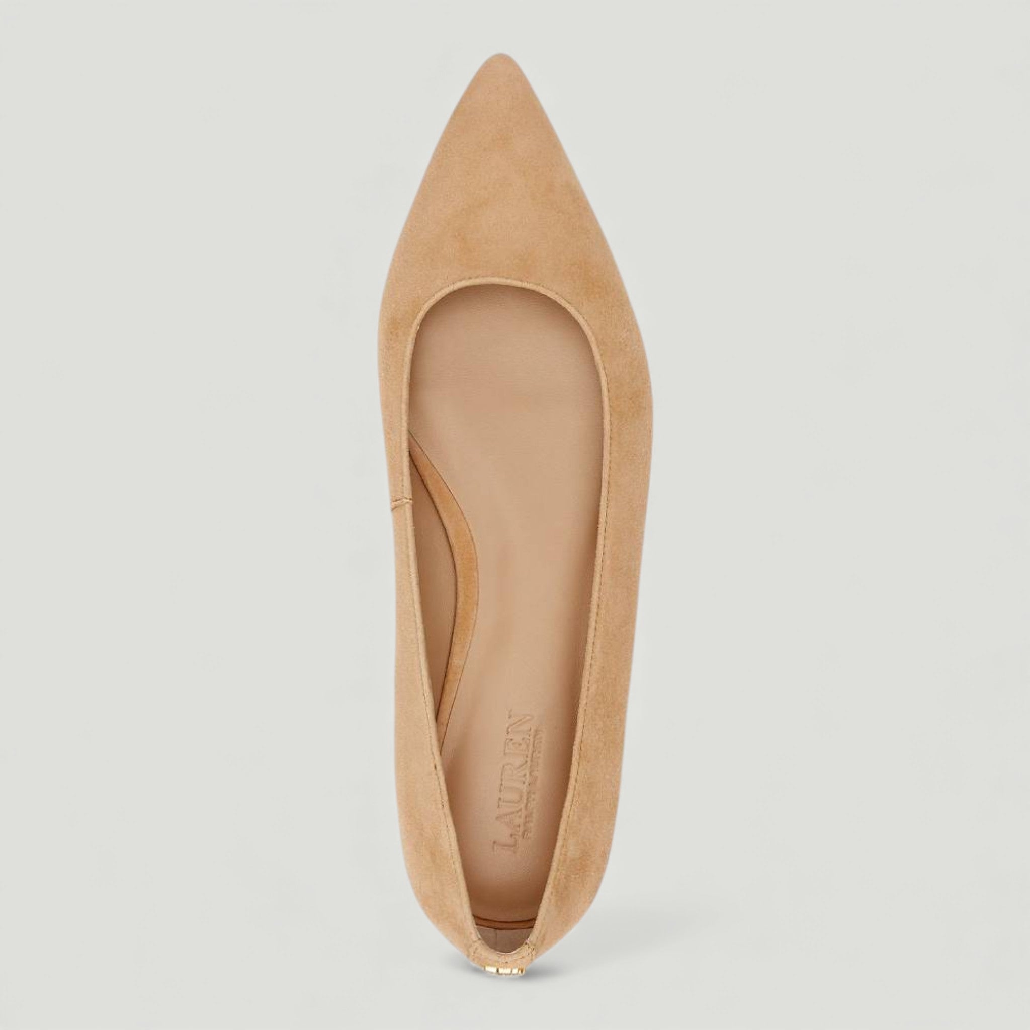 RALPH LAUREN BALLERINE LONDYN IN CAMOSCIO BUFF