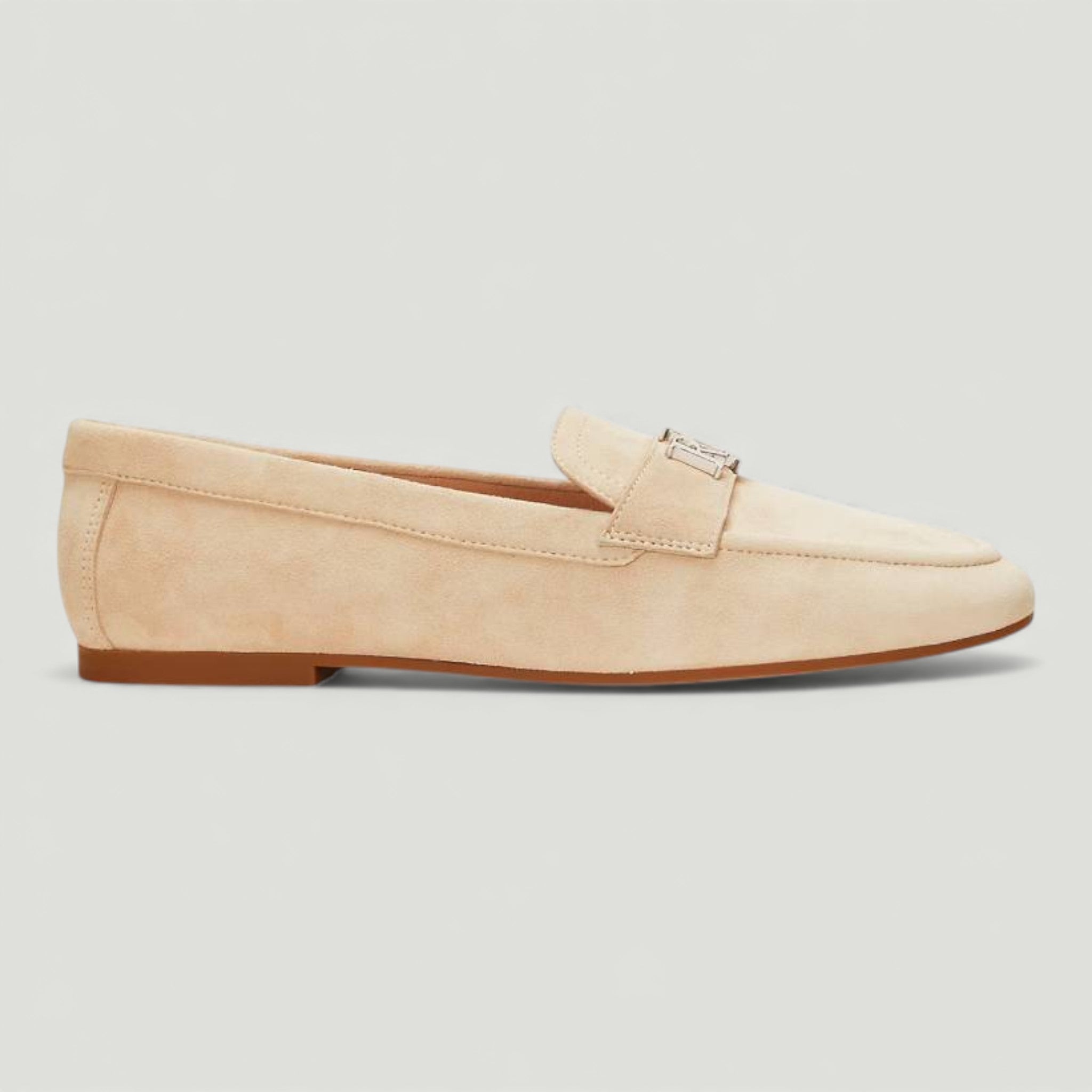 RALPH LAUREN MOCASSINI AVERI III IN CAMOSCIO SAND DUNE