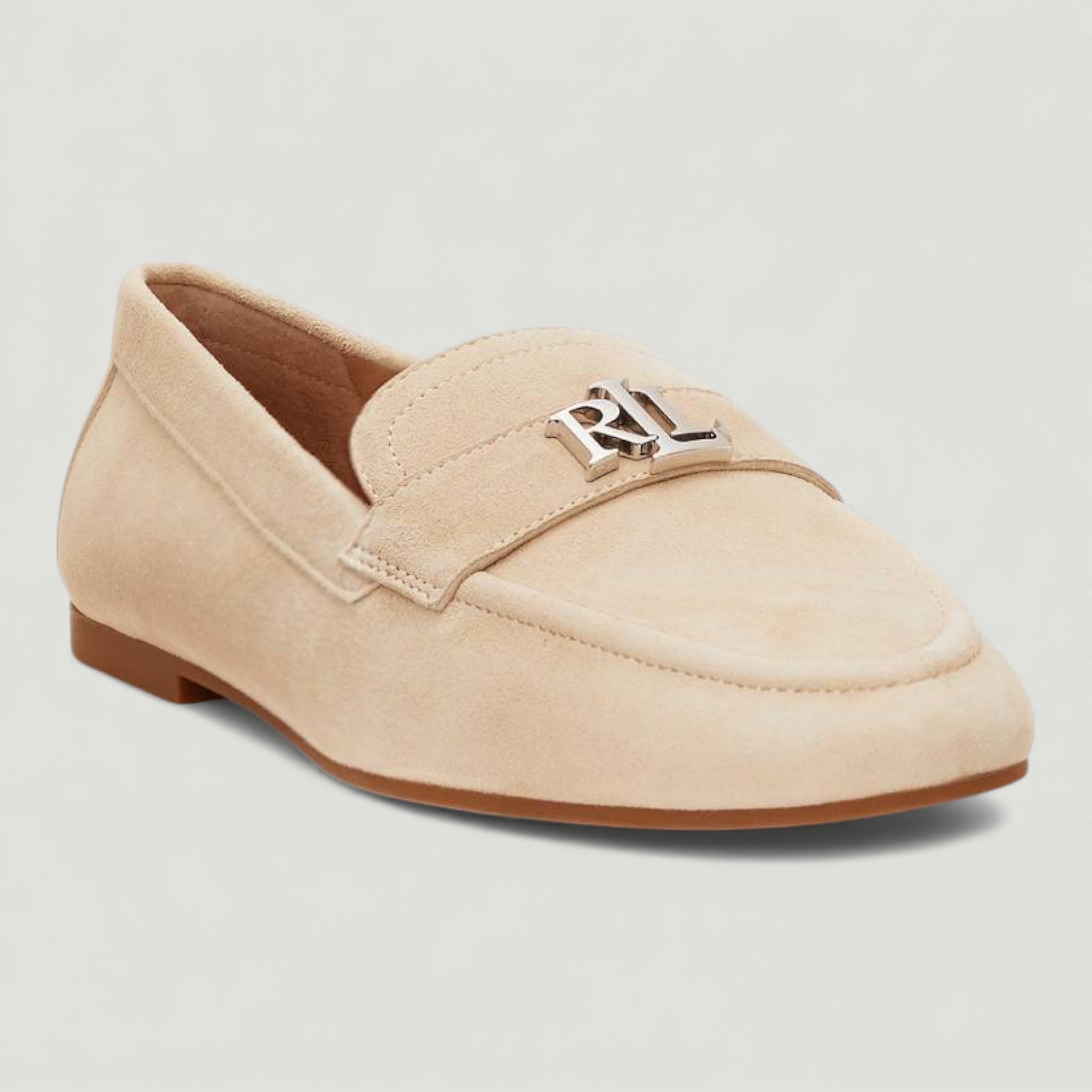 RALPH LAUREN MOCASSINI AVERI III IN CAMOSCIO SAND DUNE