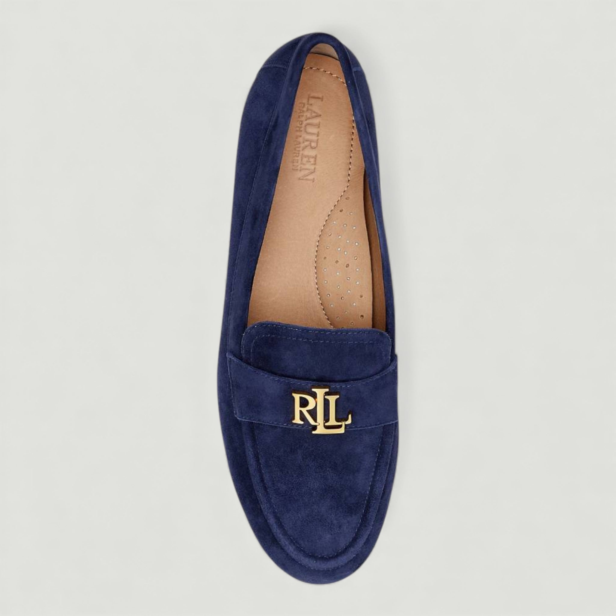 RALPH LAUREN MOCASSINI AVERI III IN CAMOSCIO REFINED NAVY