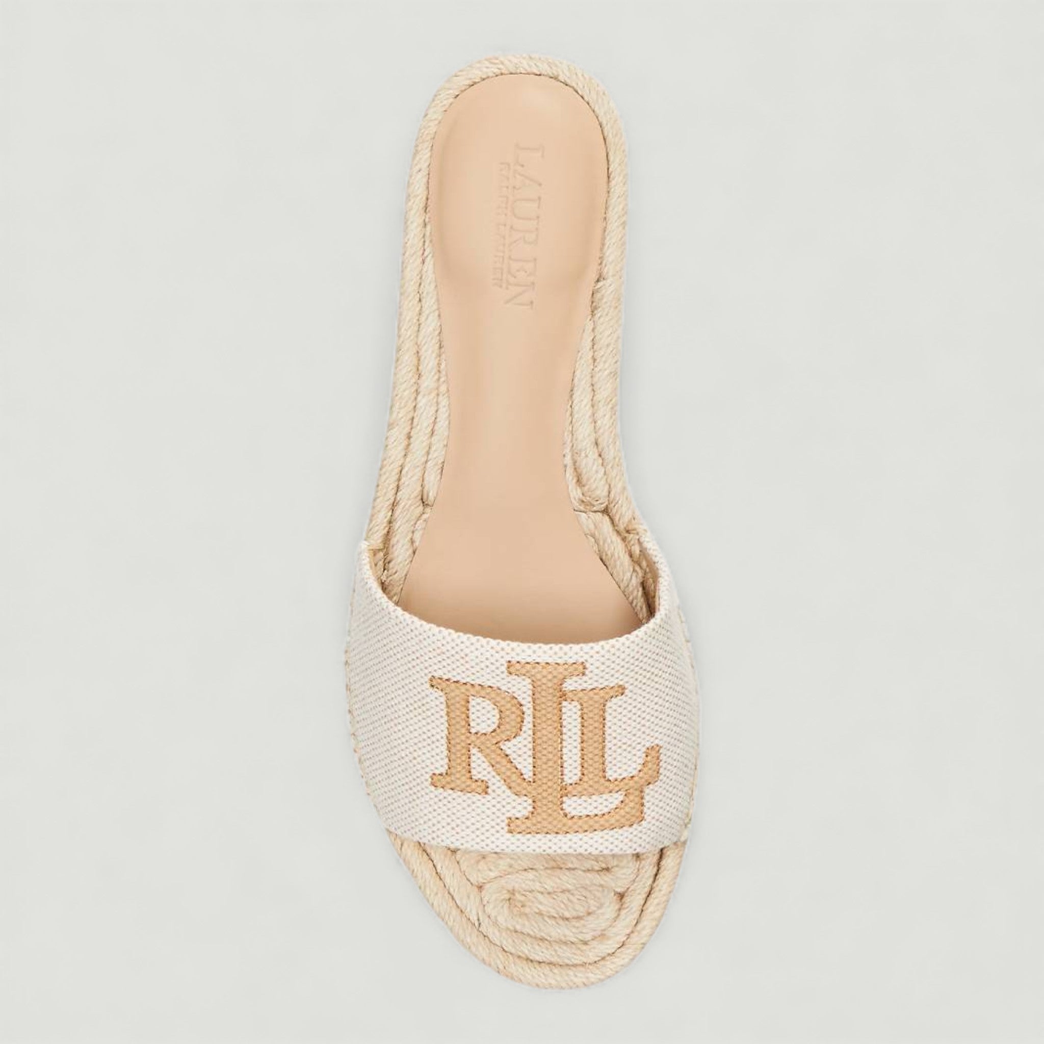 RALPH LAUREN ESPADRILLAS POLLY IN TELA SOVRATINTA NATURAL/BUFF