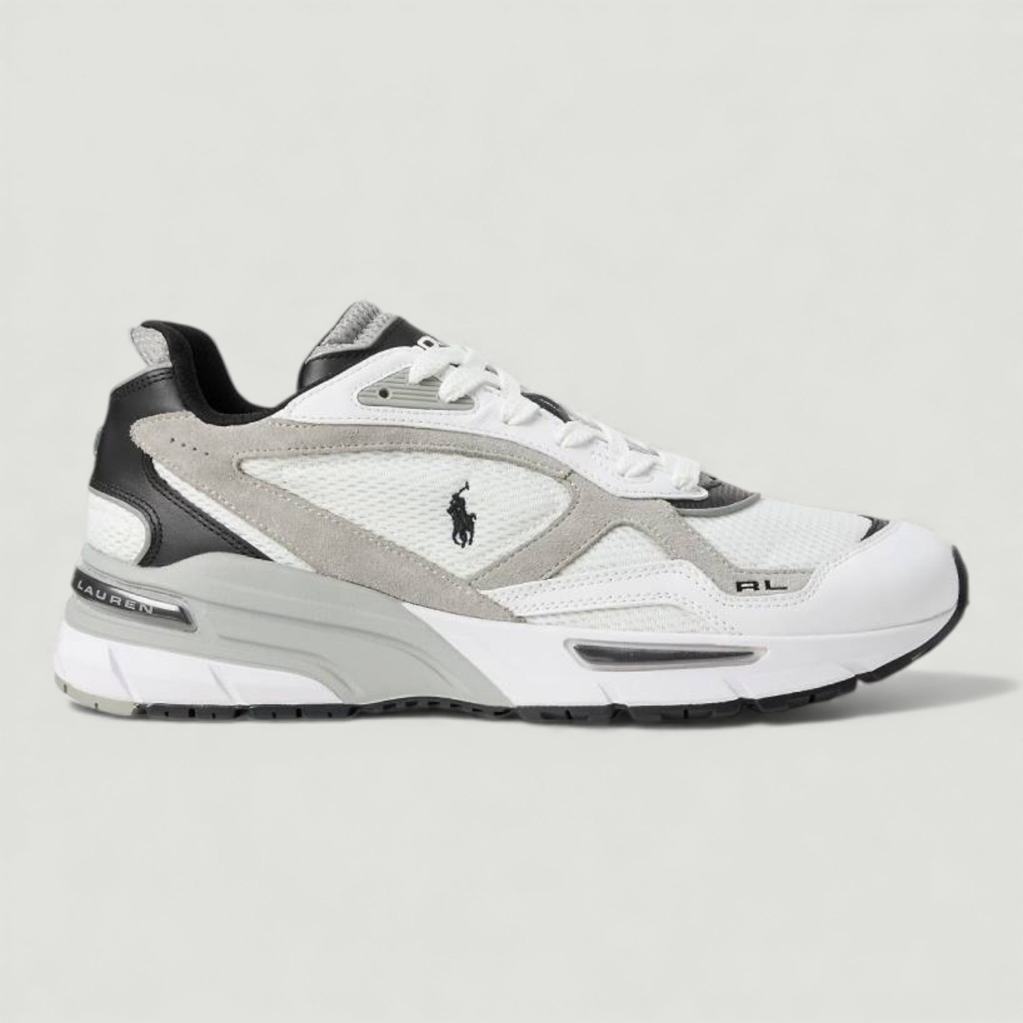 RALPH LAUREN SNEAKERS TRACKSTER 275 WHITE/GREY/BLACK UOMO
