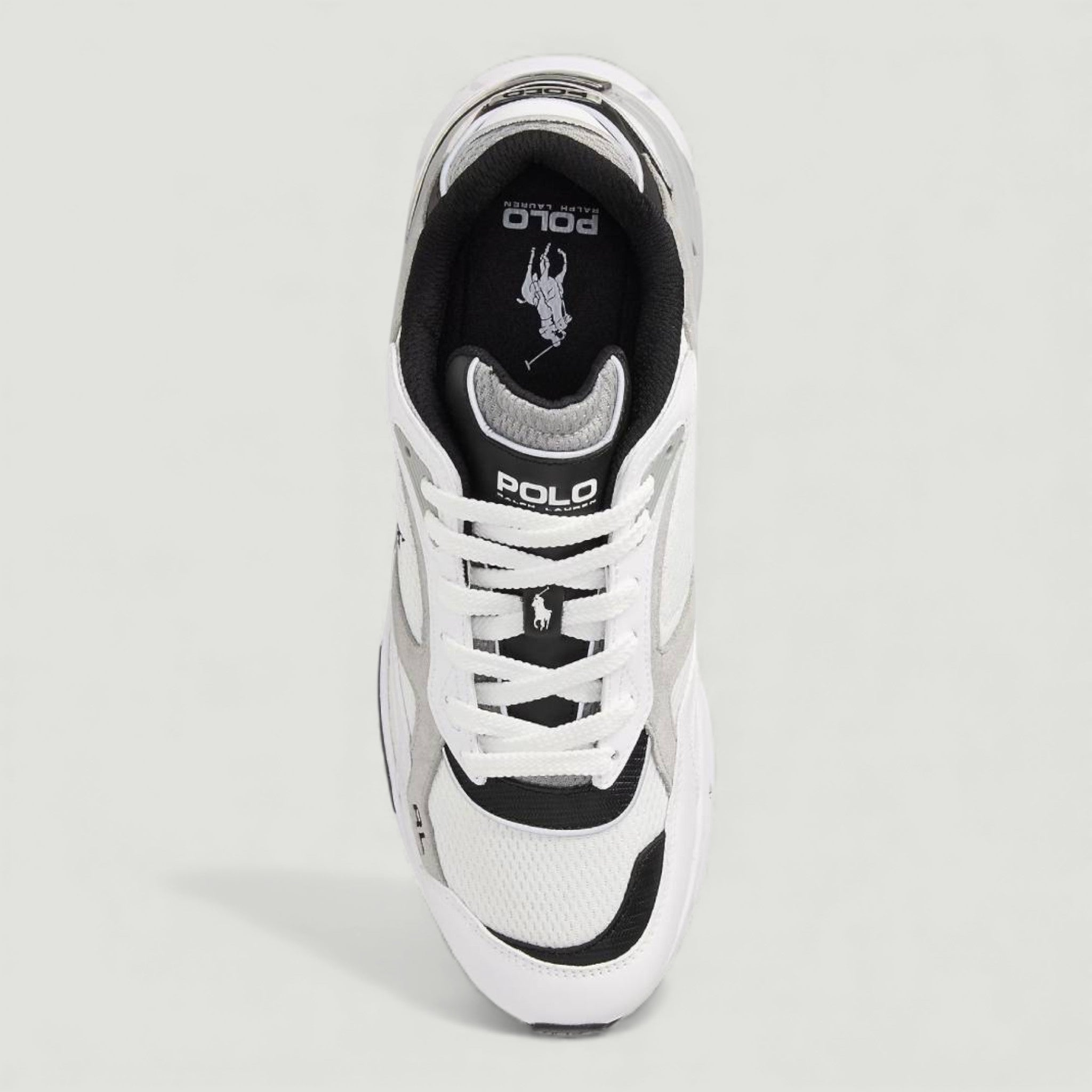 RALPH LAUREN SNEAKERS TRACKSTER 275 WHITE/GREY/BLACK UOMO