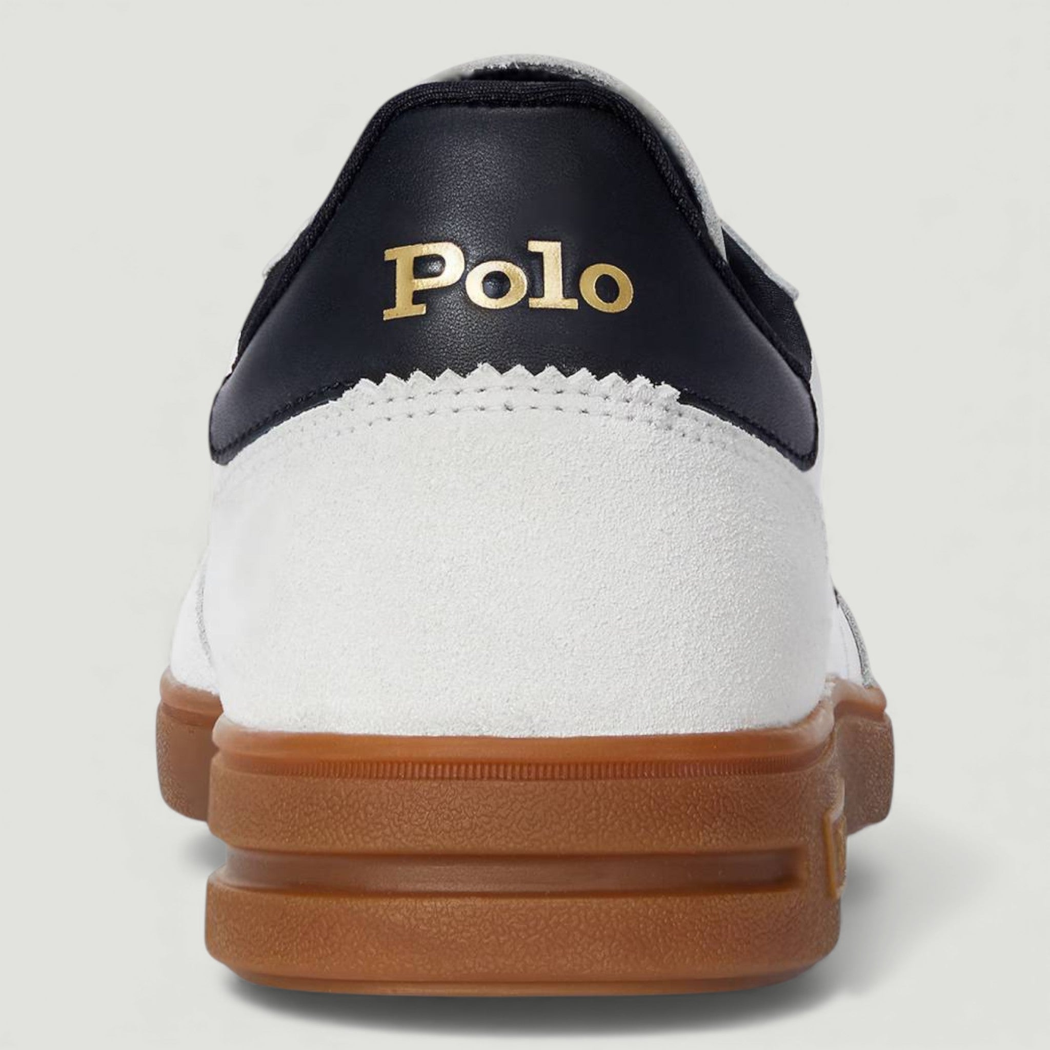 RALPH LAUREN SNEAKERS BEFORD IN PELLE E CAMOSCIO WHITE/BLACK UOMO