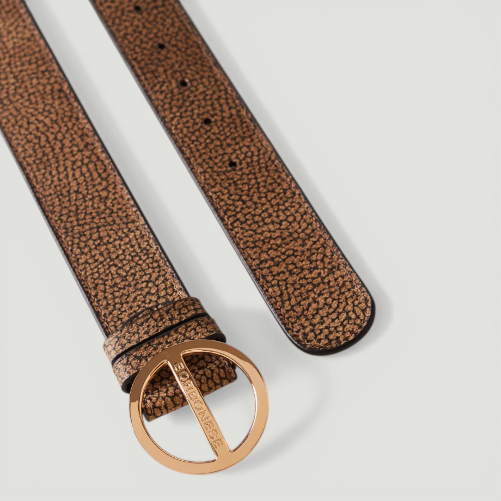 BORBONESE CINTURA REV.F. VITE OPNATURALE/NERO