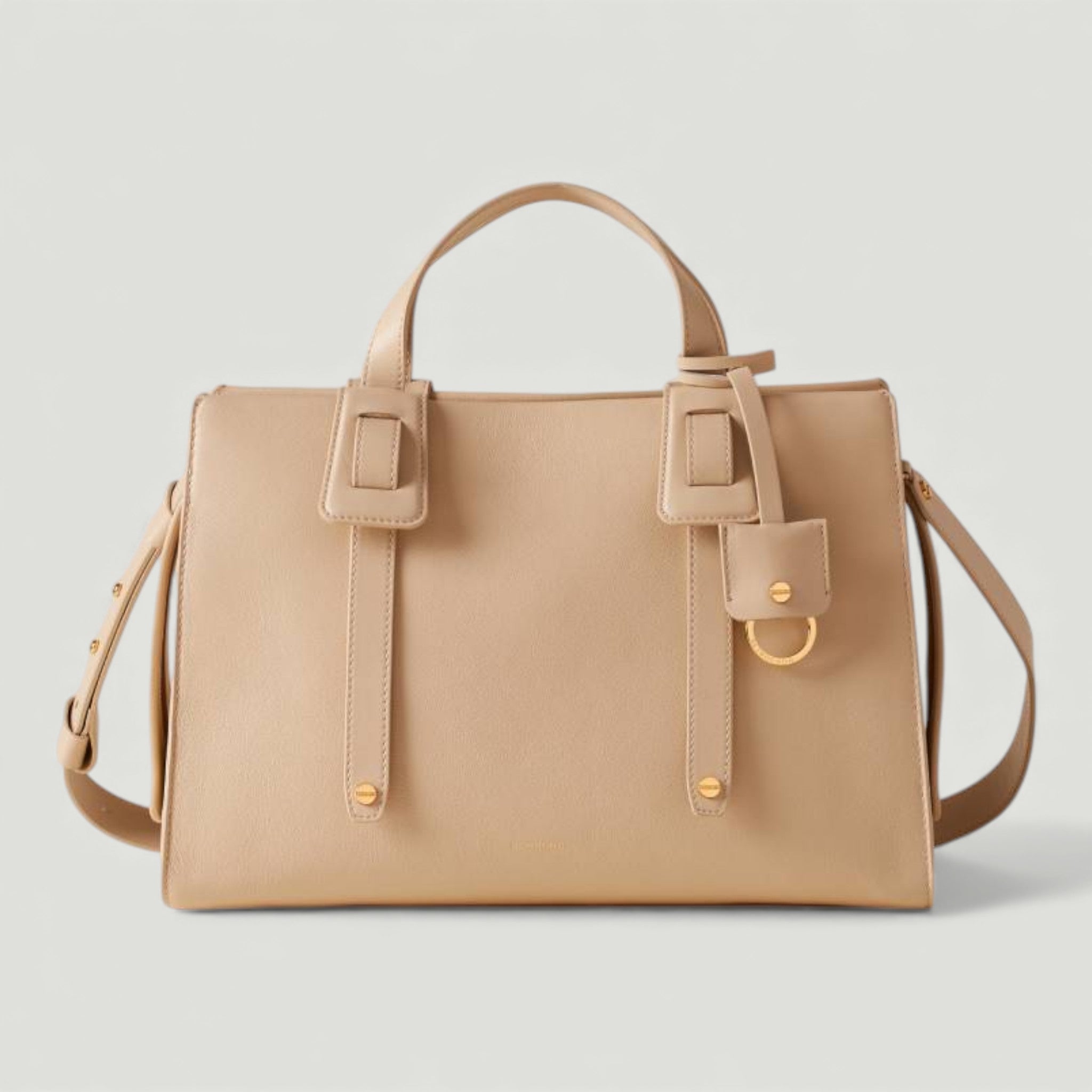 BORBONESE BORSA BAULETTO DEJEUNER MEDIUM C/T SABBIA