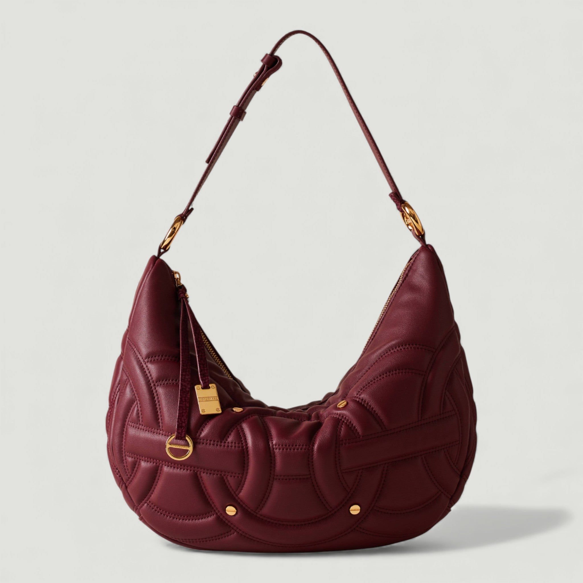 BORBONESE BORBONESE BORSA HOBO M. MERLOT