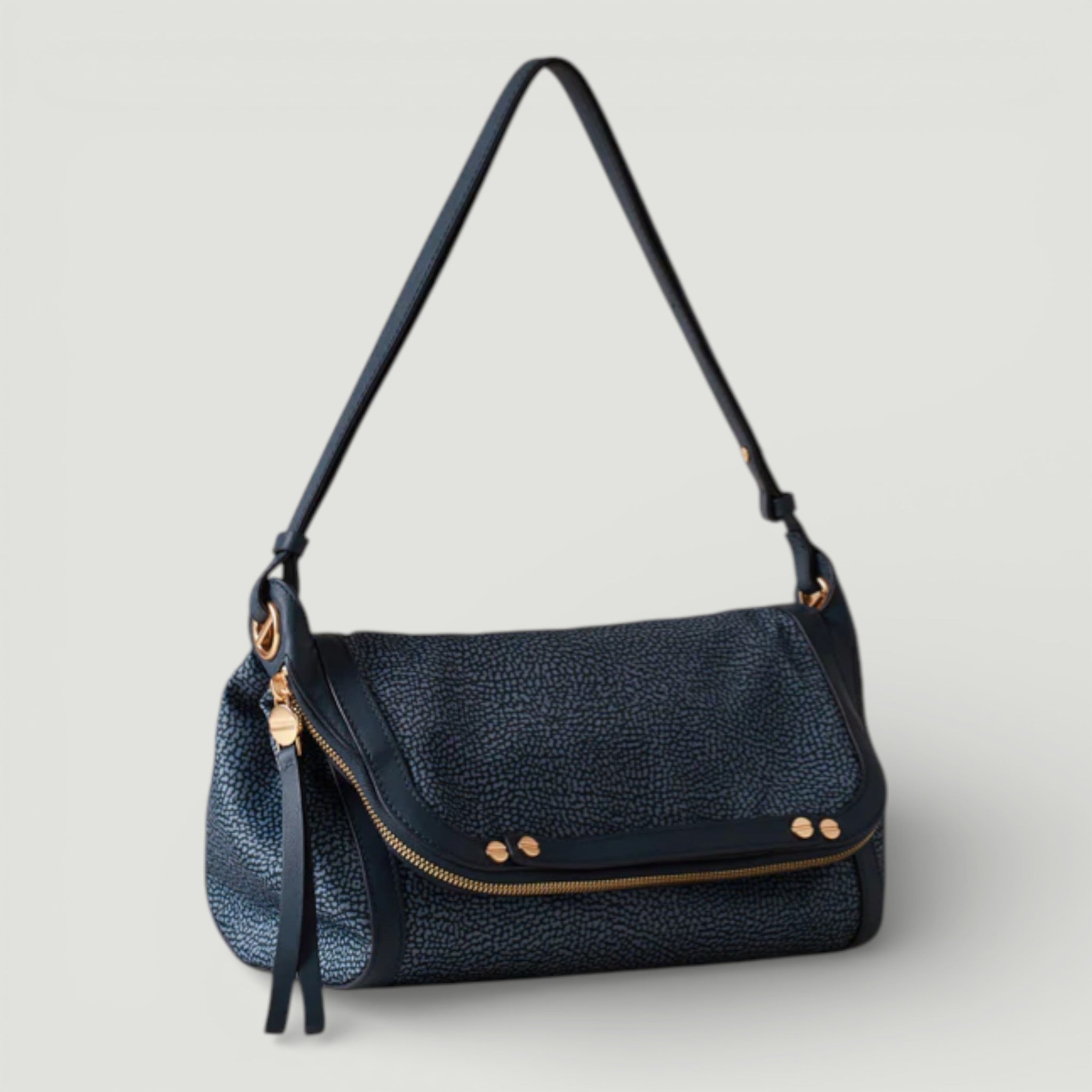 BORBONESE BORSA CROSS OVER S. BLU LAPIS