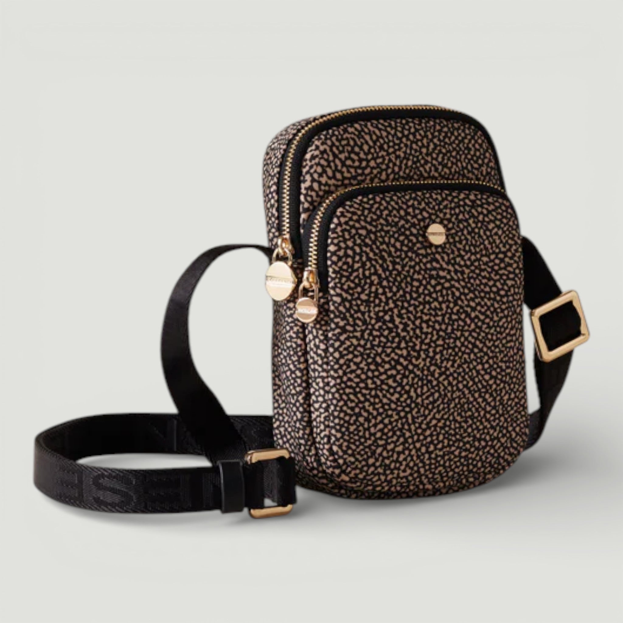 BORBONESE P. SMARTPHONE A TRACOLLA OP NATURALE/ NERO