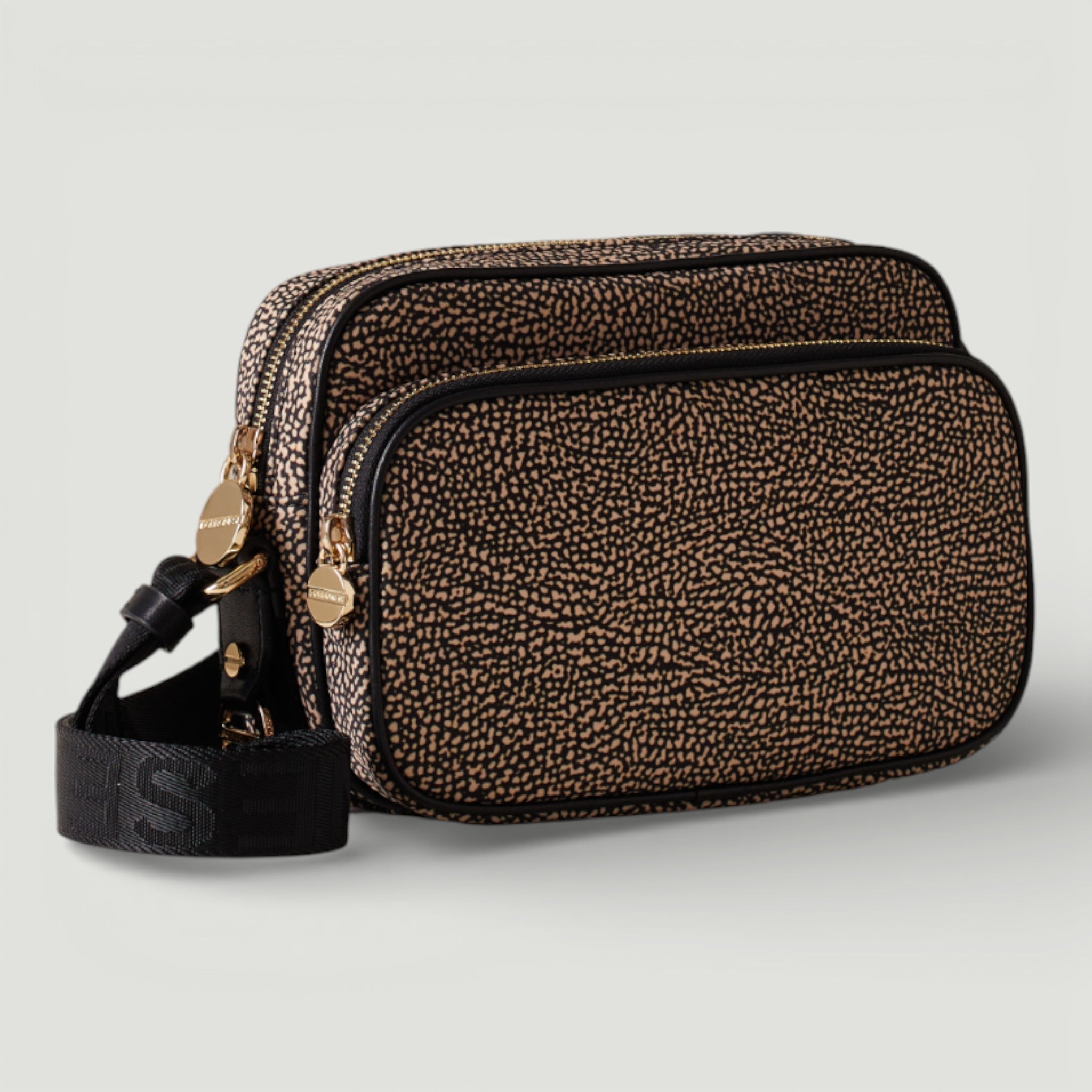 BORBONESE BORSA CAMERA CASE S. OP NATURALE/NERO