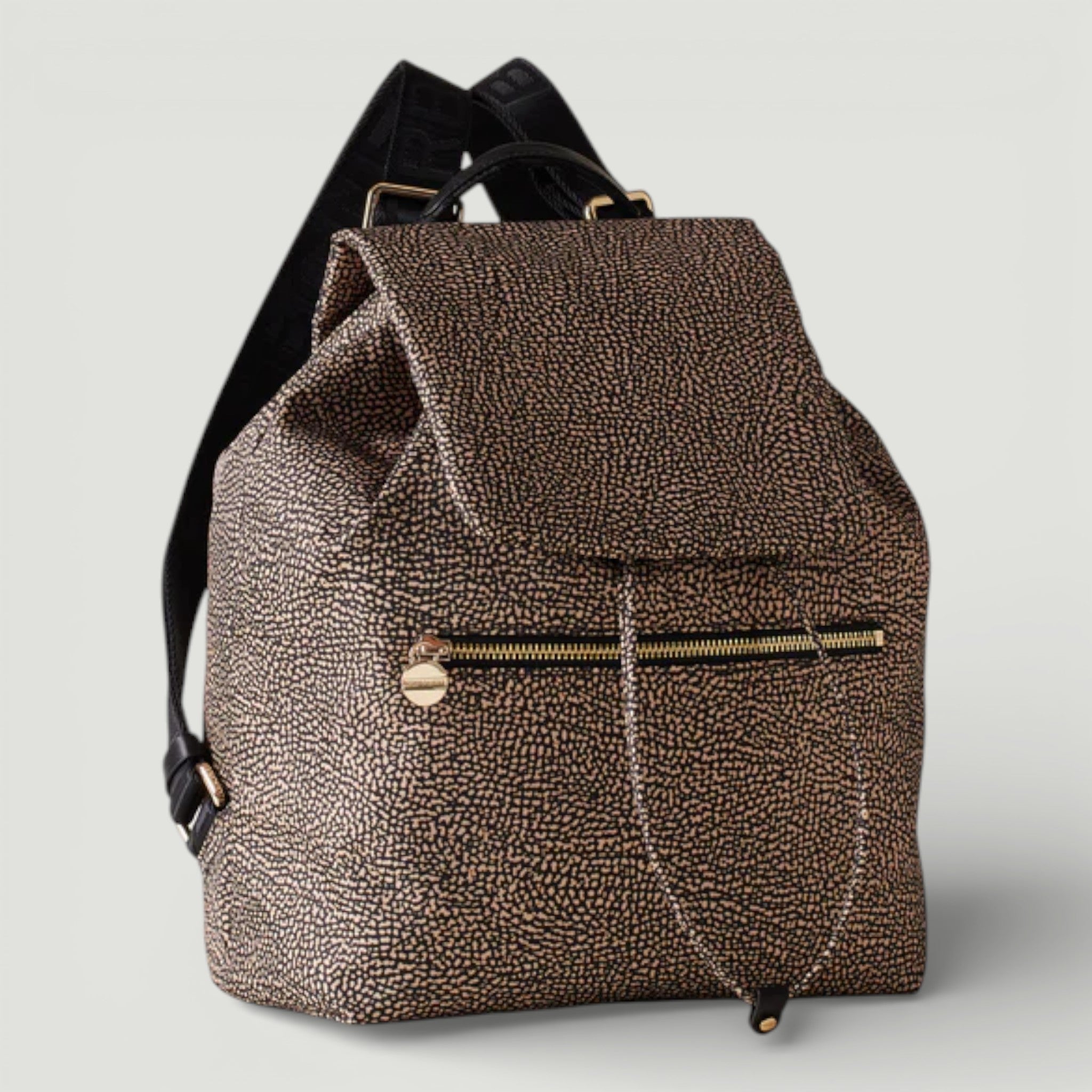 BORBONESE ZAINO MEDIUM OP NATURALE/ NERO