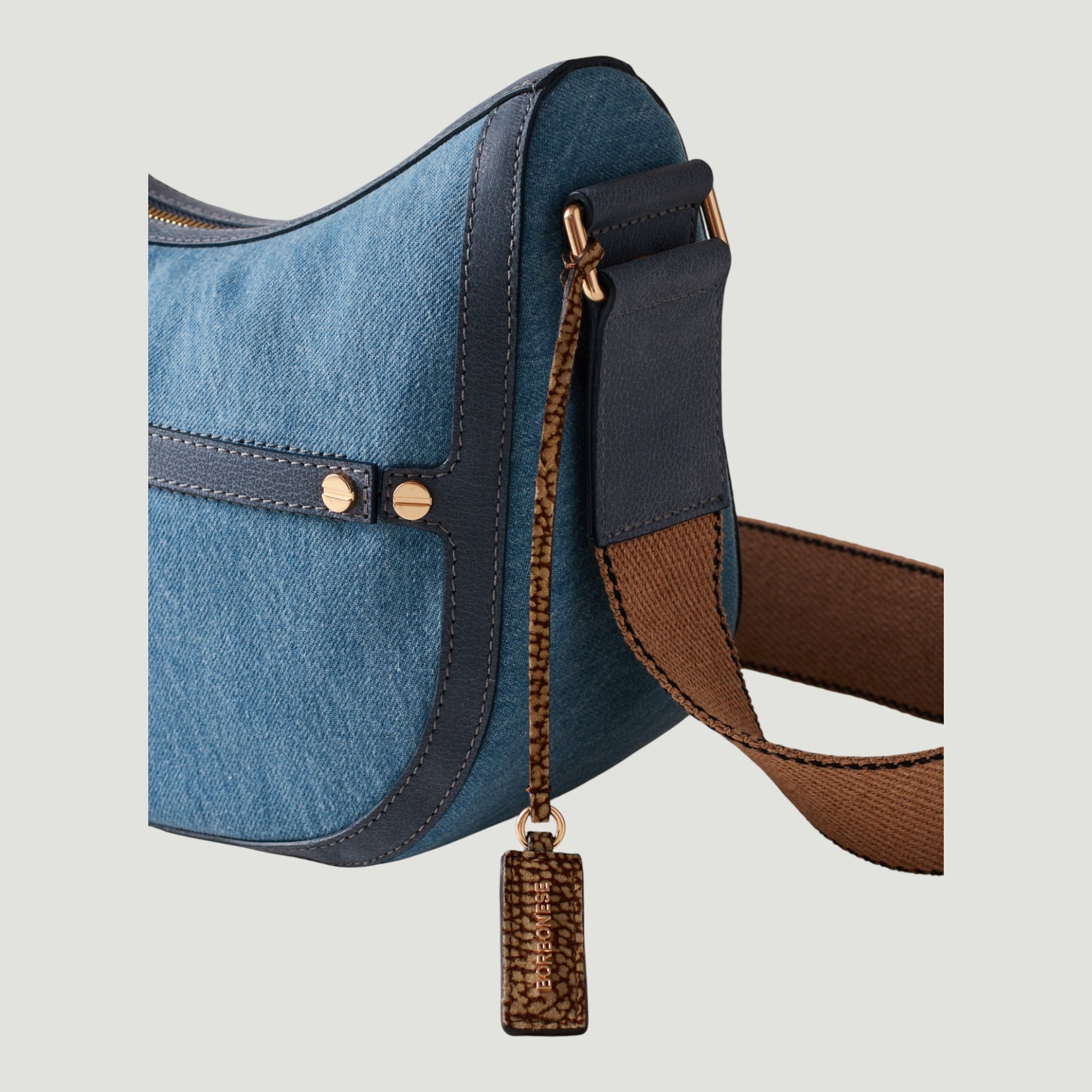 BORBONESE BORSA LUNA S. AZZURRO