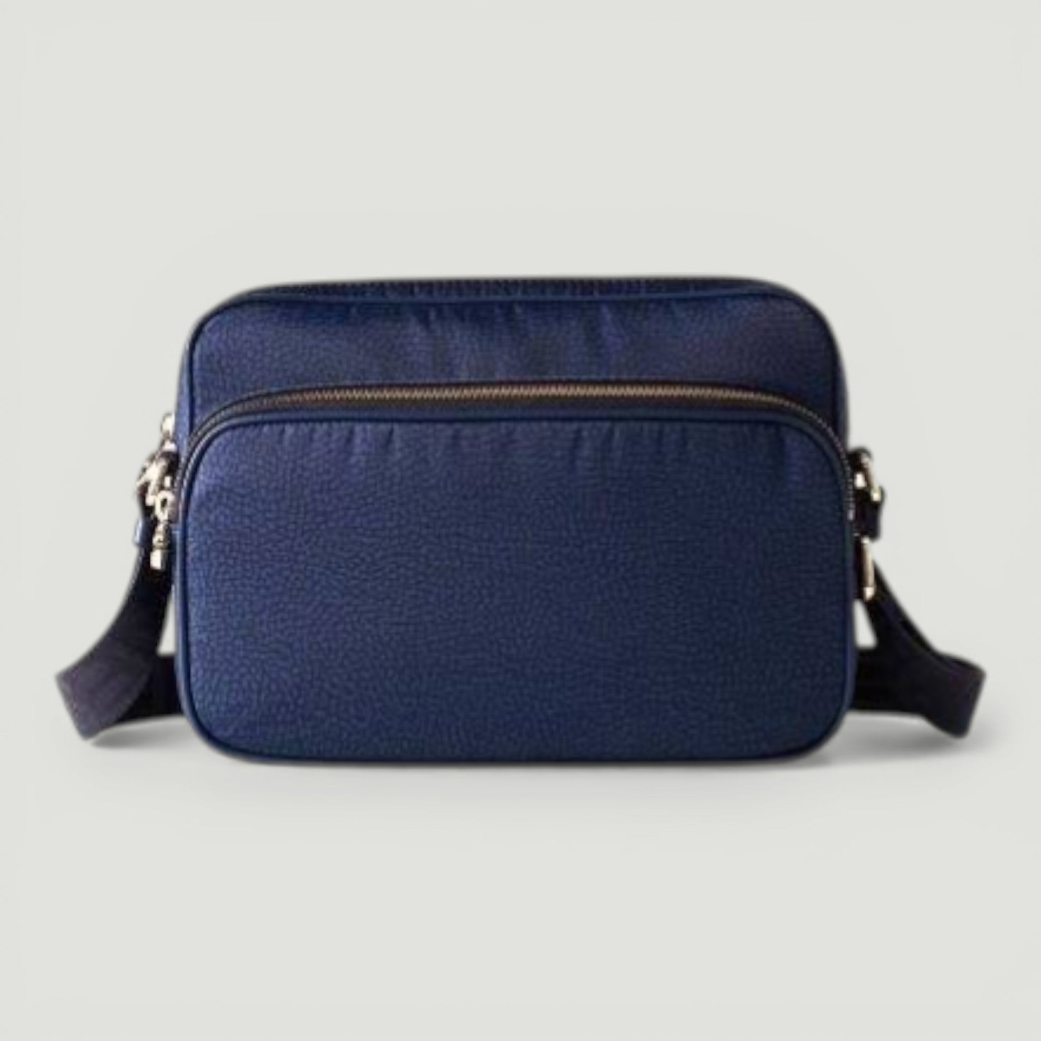 BORBONESE BORSA CAMERA CASE S. CON TASCA ANTERIORE BLU LAPIS