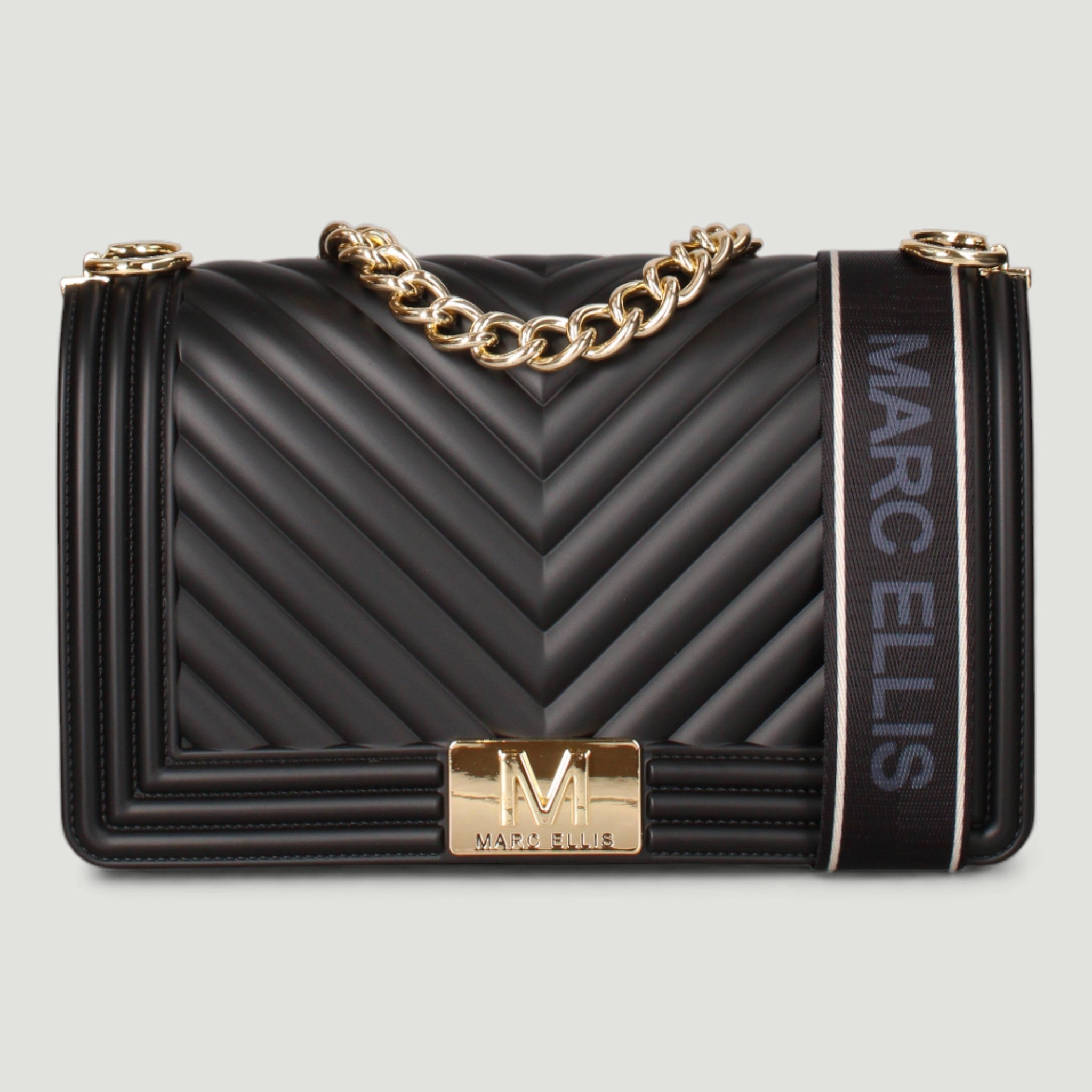 MARC ELLIS BORSA FLAT S BLACK/LIGHT GOLD