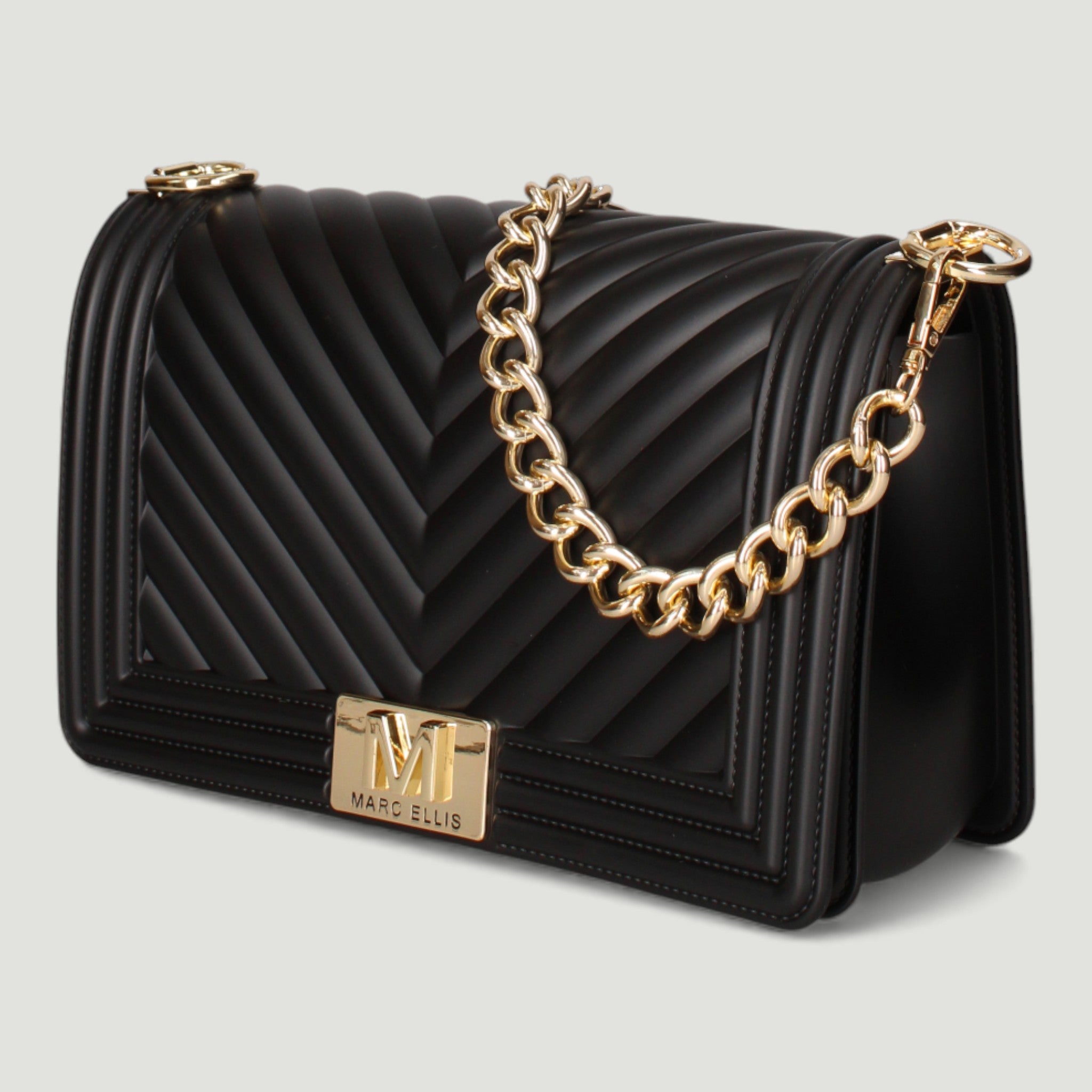MARC ELLIS BORSA FLAT M BLACK/LIGHT GOLD