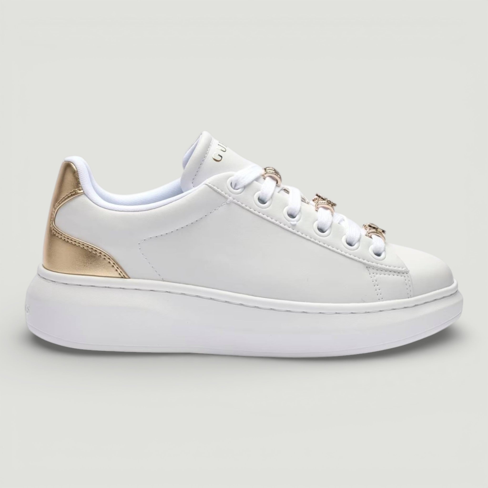 GUESS SNEAKERS FIONIA WHITE PLATINO