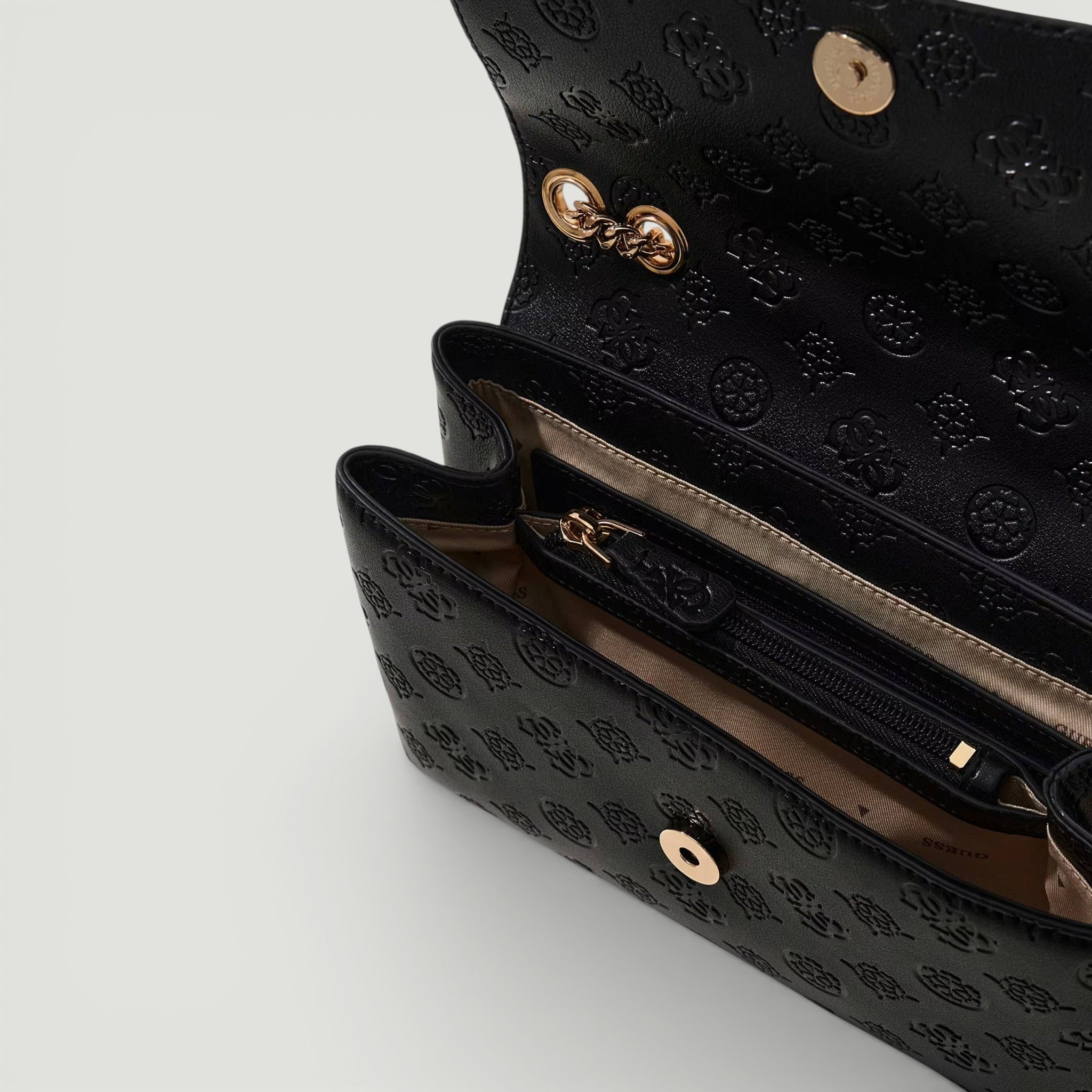 GUESS BORSA DITA CONVERTIBLE XBODI FLAP BLACK LOGO