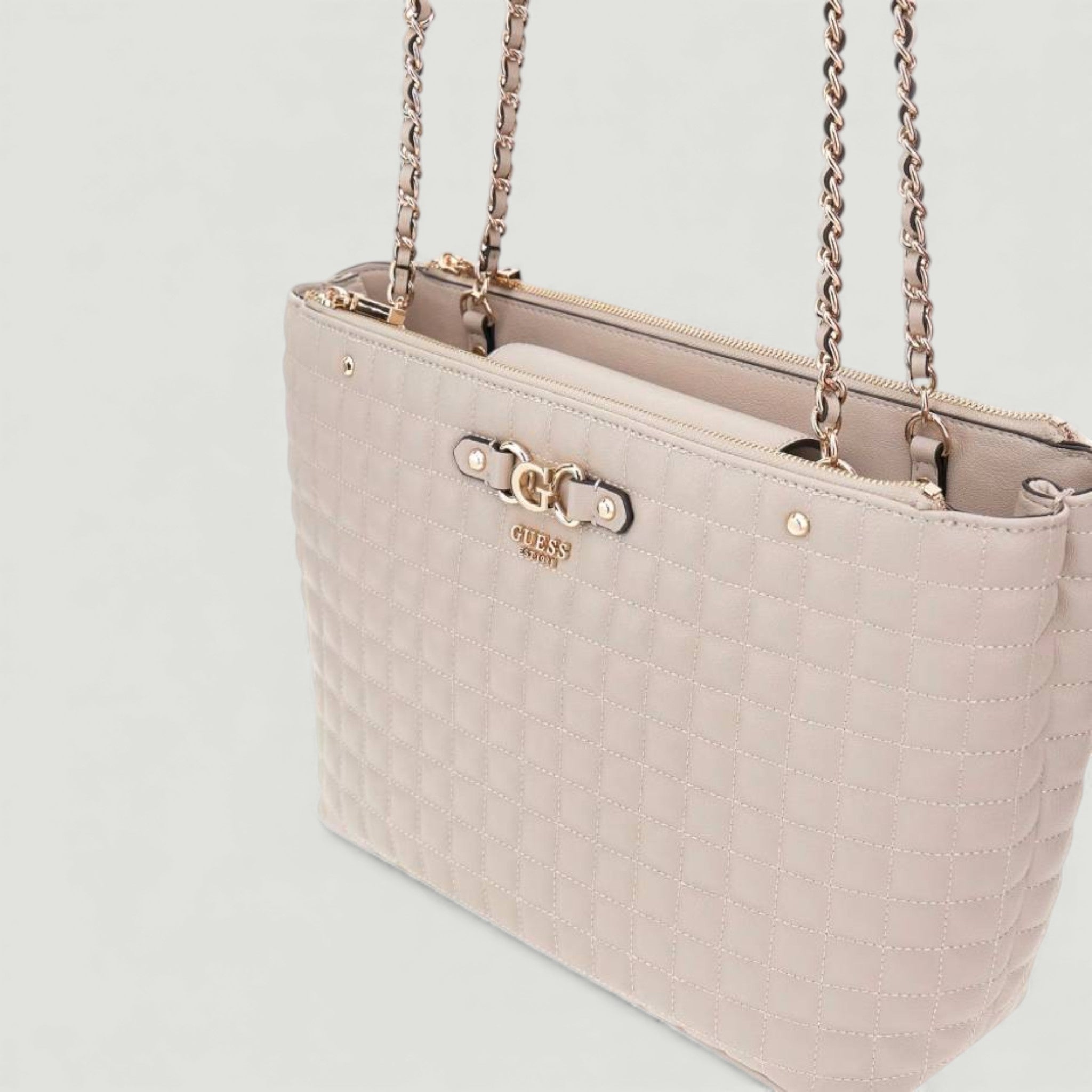 GUESS BORSA NADIRA STATUS TOTE LIGHT TAUPE