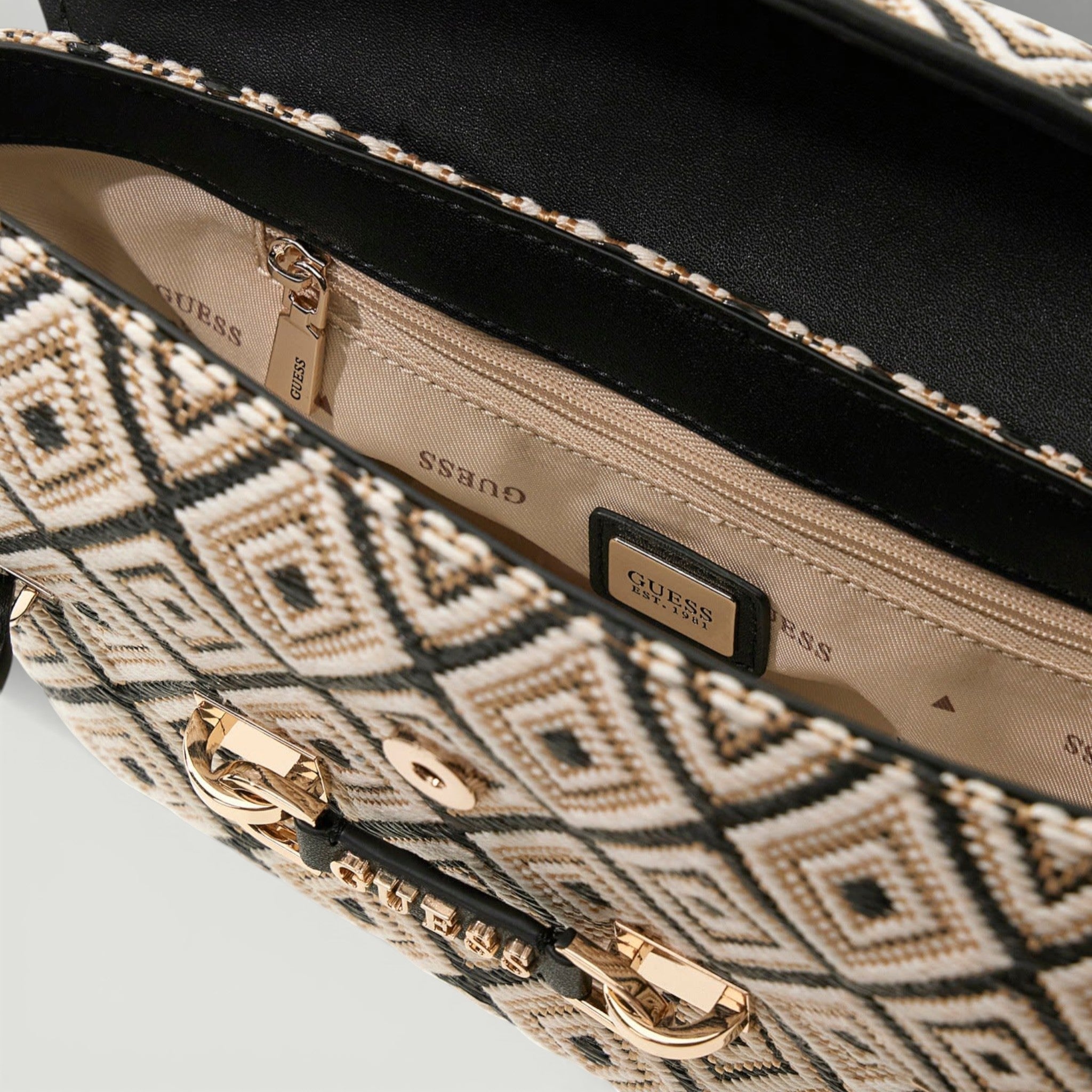 GUESS BORSA SOPHIA MINI SATCHEL BLACK