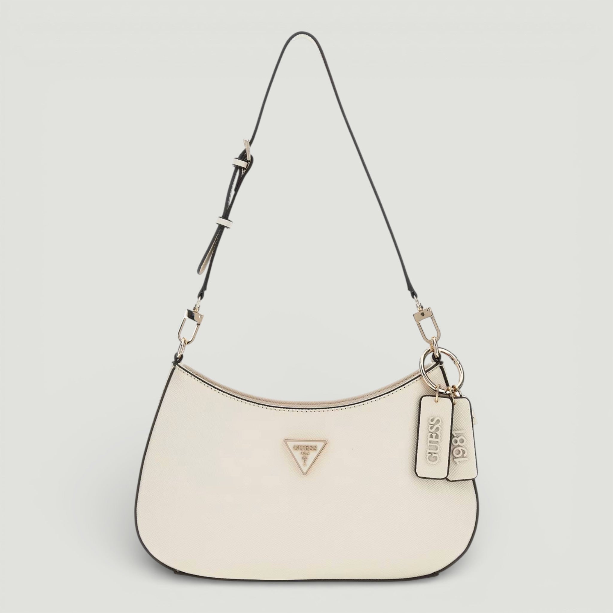 GUESS BORSA NOELLE II TOP ZIP SHOULDER BAG BONE