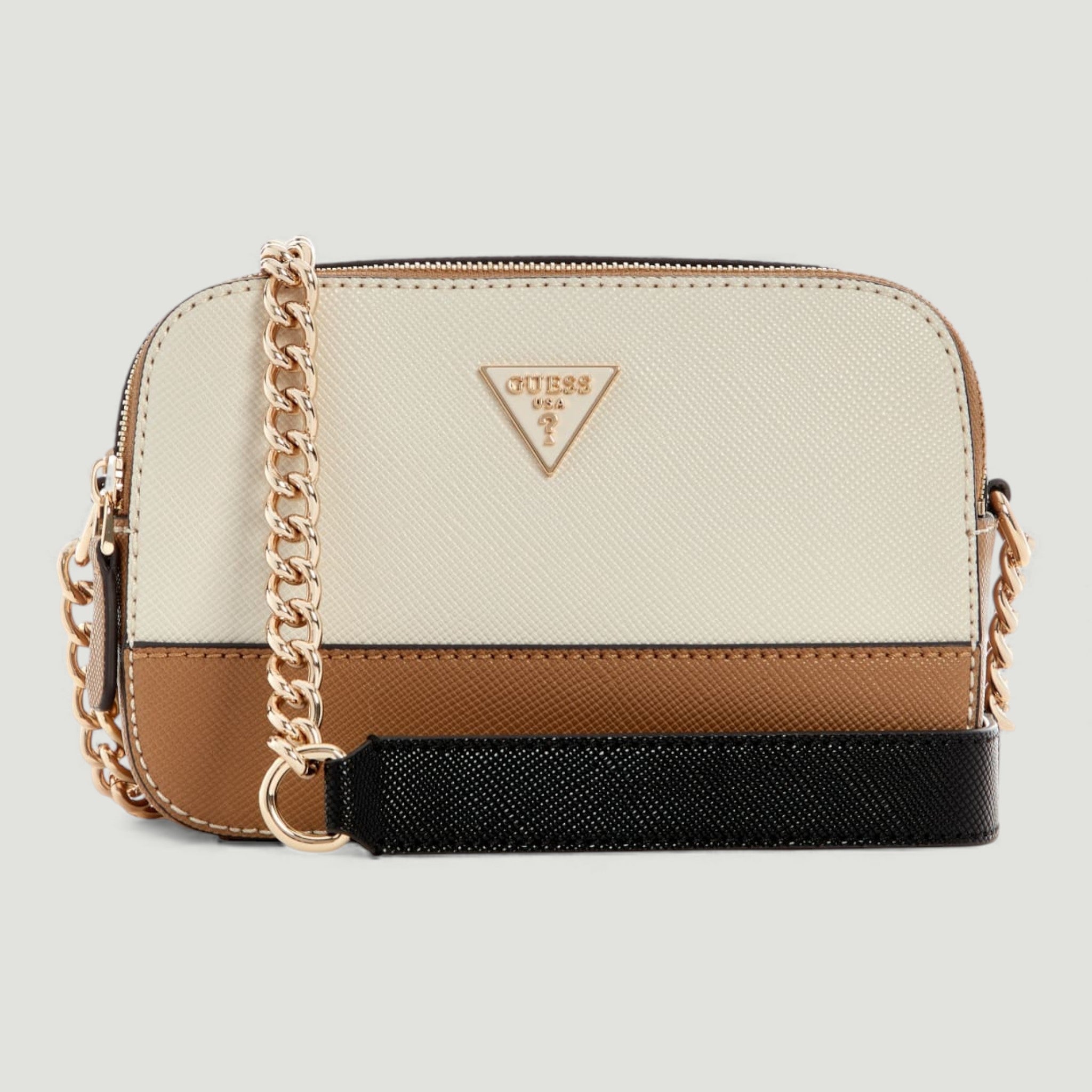 GUESS BORSA A TRACOLLA NOELLE II CROSSBODY CAMERA TAN MULTI