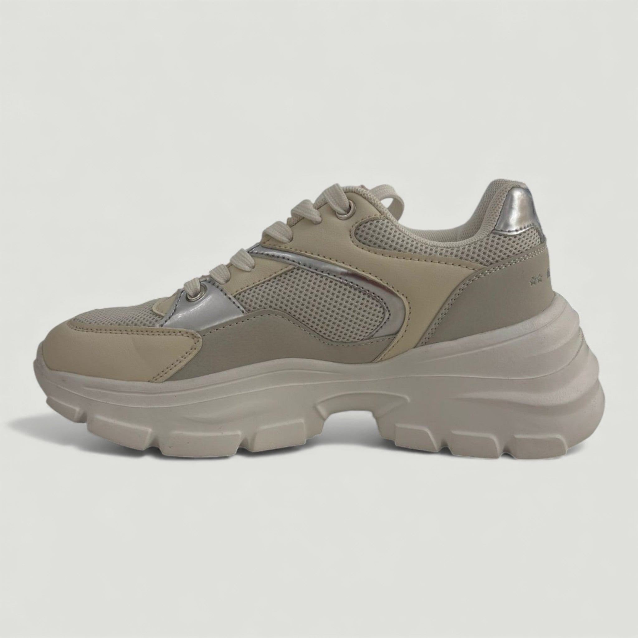 MARC ELLIS SNEAKERS WANDA 302 OFF WHITE/SILVER Donna