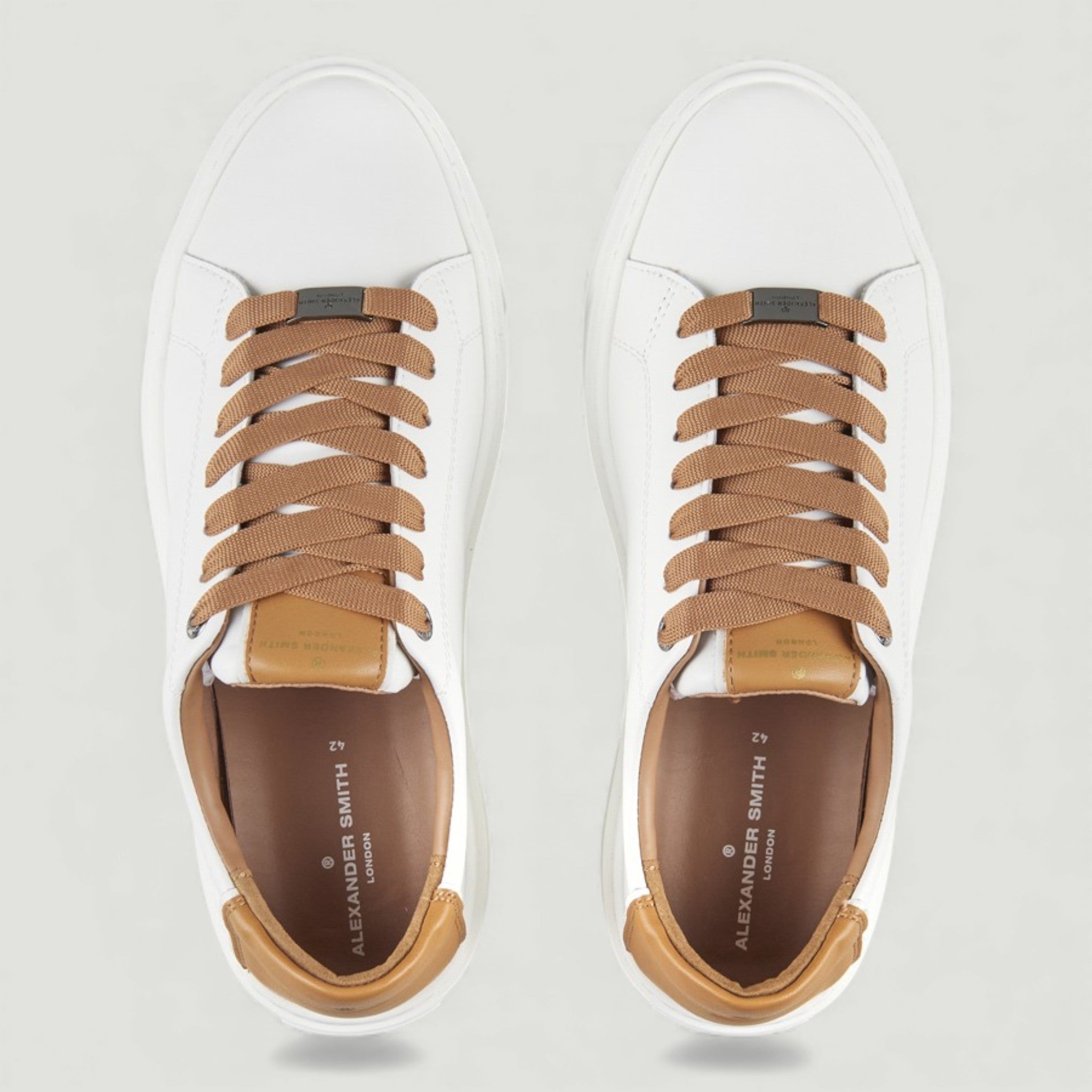 ALEXANDER SMITH SNEAKERS LONDON MAN MUSTARD MARRONE CHIARO