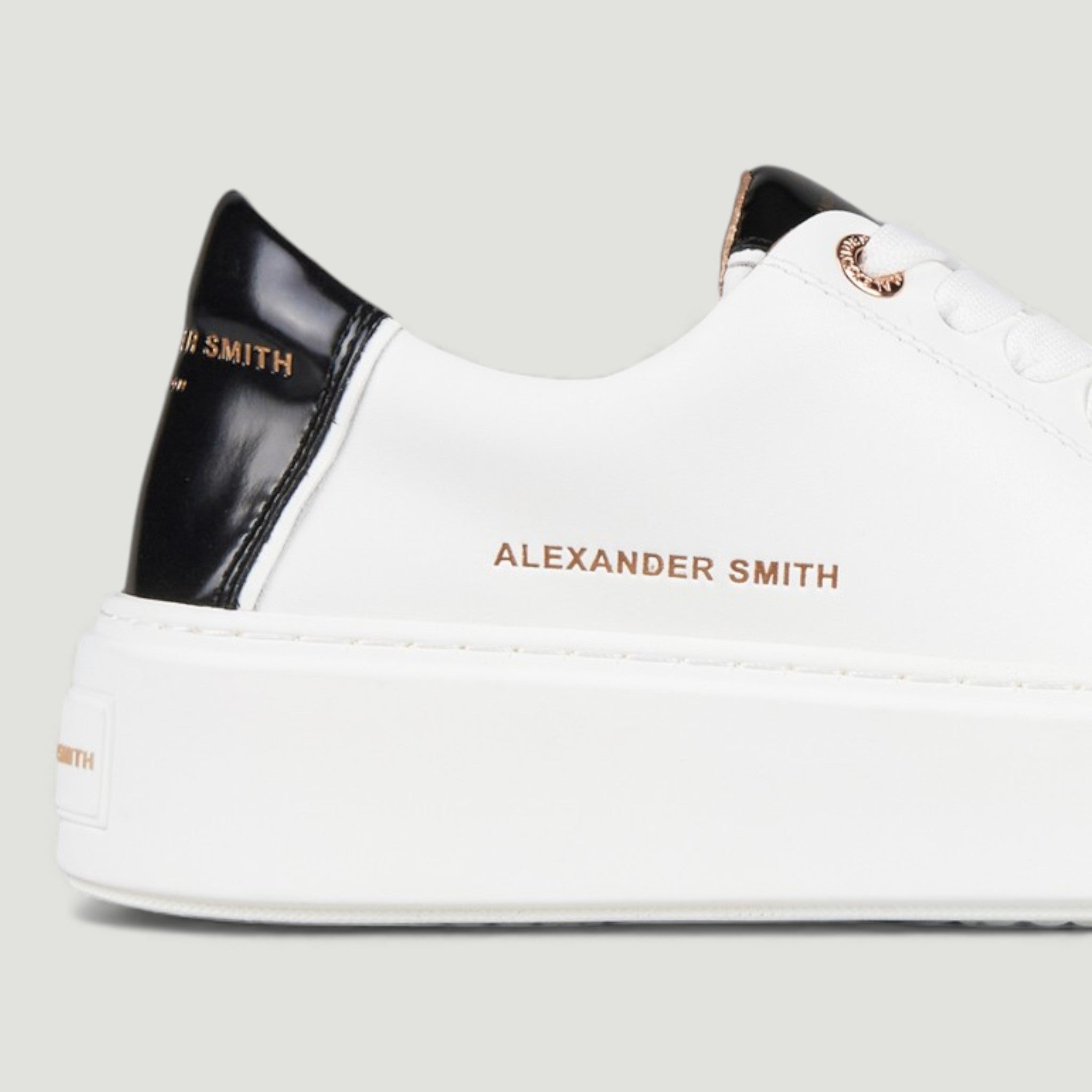 ALEXANDER SMITH SNEAKERS LONDON HIGHT WOMAN WHITE BLACK BIANCO/NERO