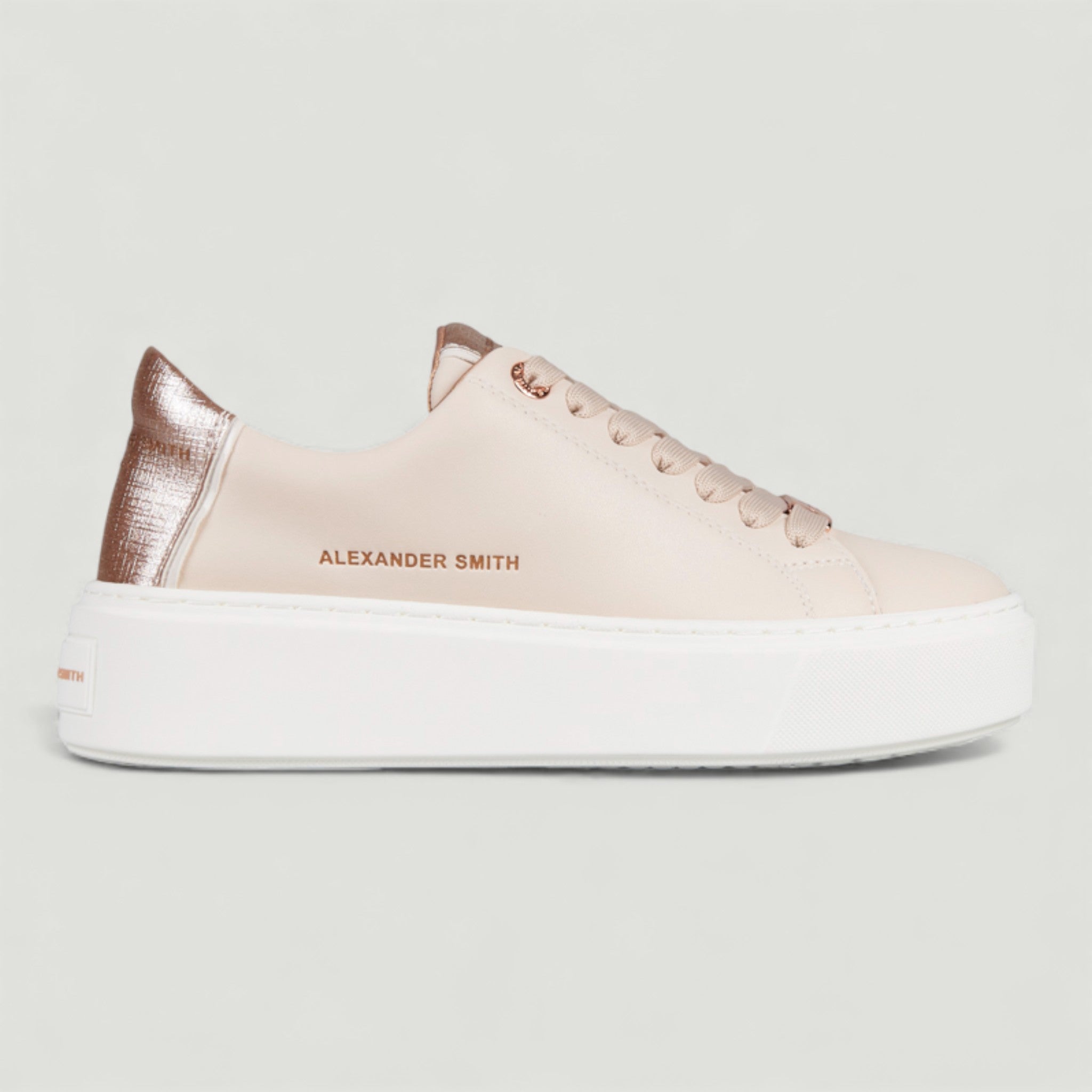 ALEXANDER SMITH SNEAKERS LONDON HIGHT WOMAN LIGHT ROSE COPPER BIANCO/ROSA