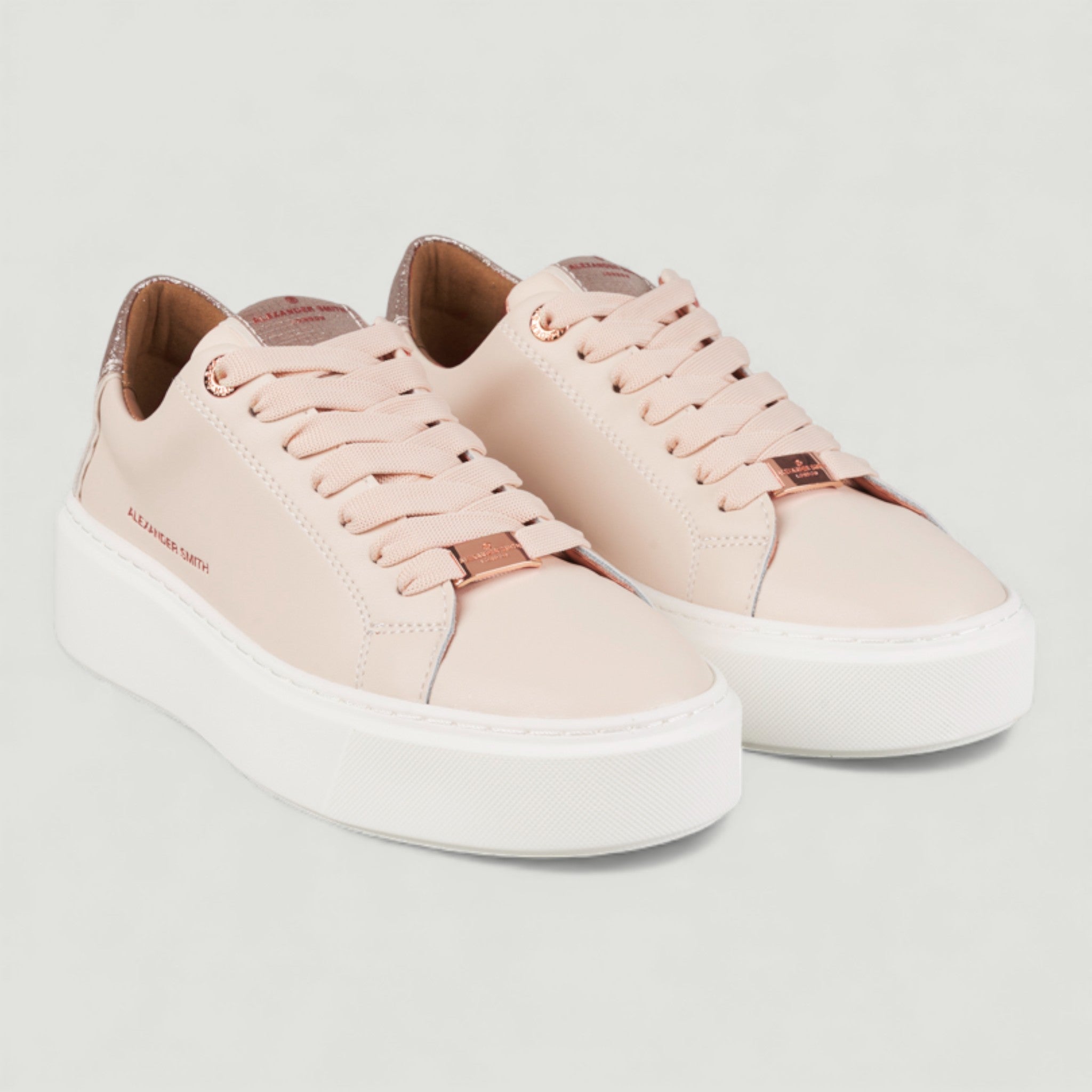 ALEXANDER SMITH SNEAKERS LONDON HIGHT WOMAN LIGHT ROSE COPPER BIANCO/ROSA