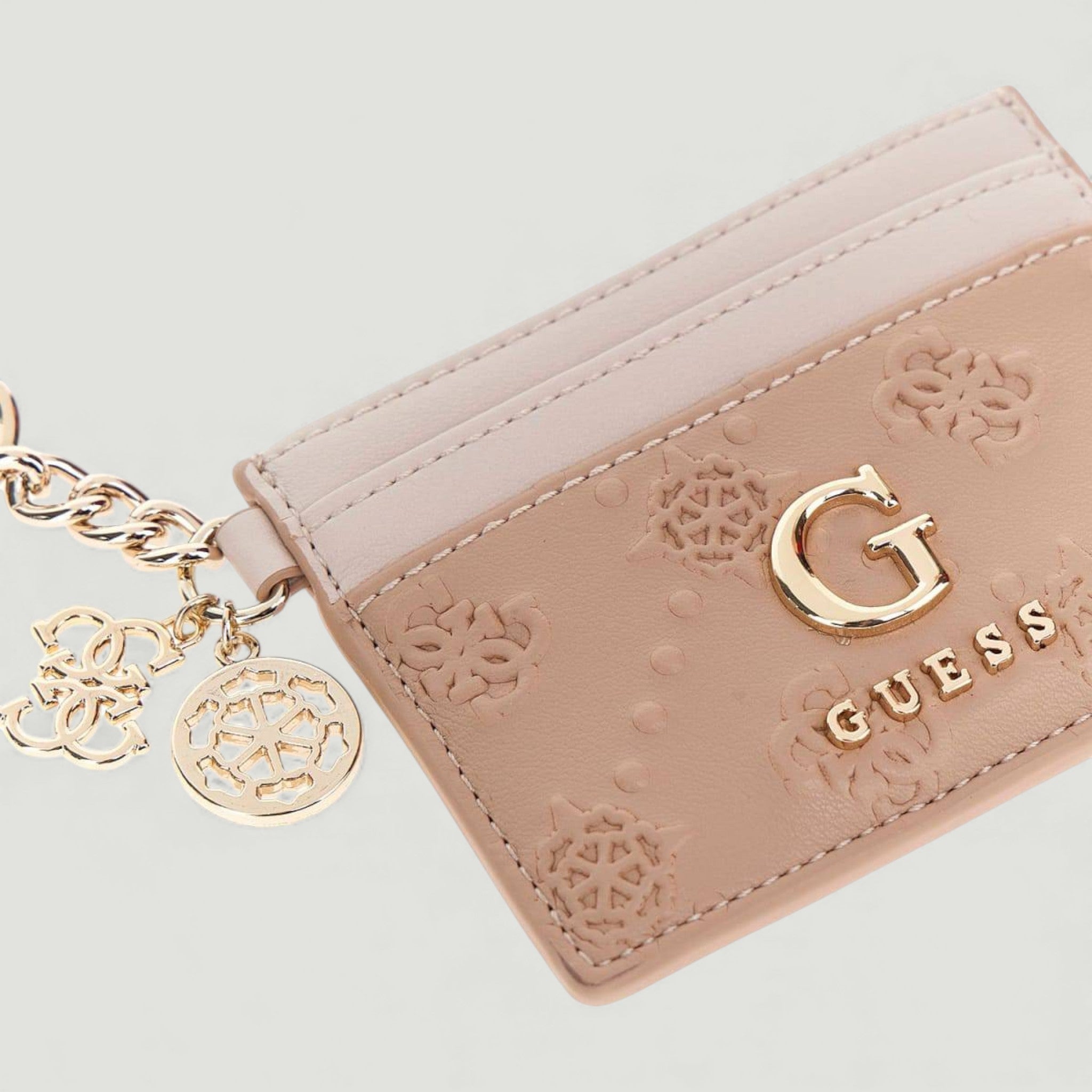GUESS PORTA CARTE CARD HOLDER BEIGE