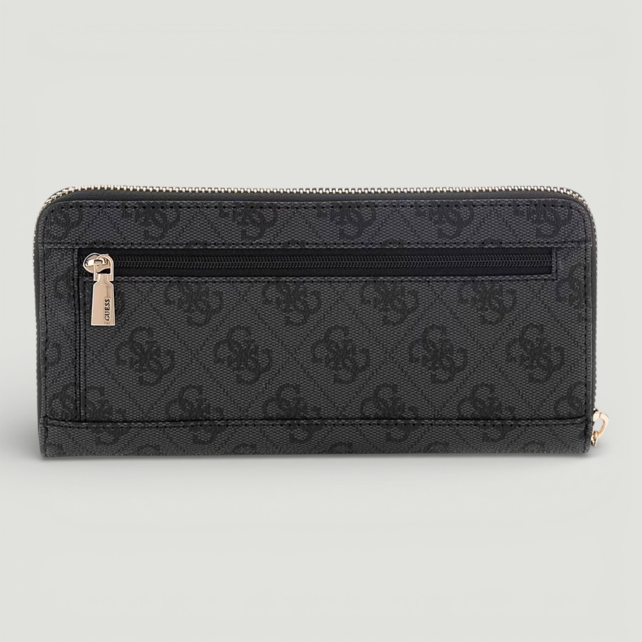 GUESS PORTAFOGLIO LAUREL II SLG LARGE ZIP AROUND COAL LOGO