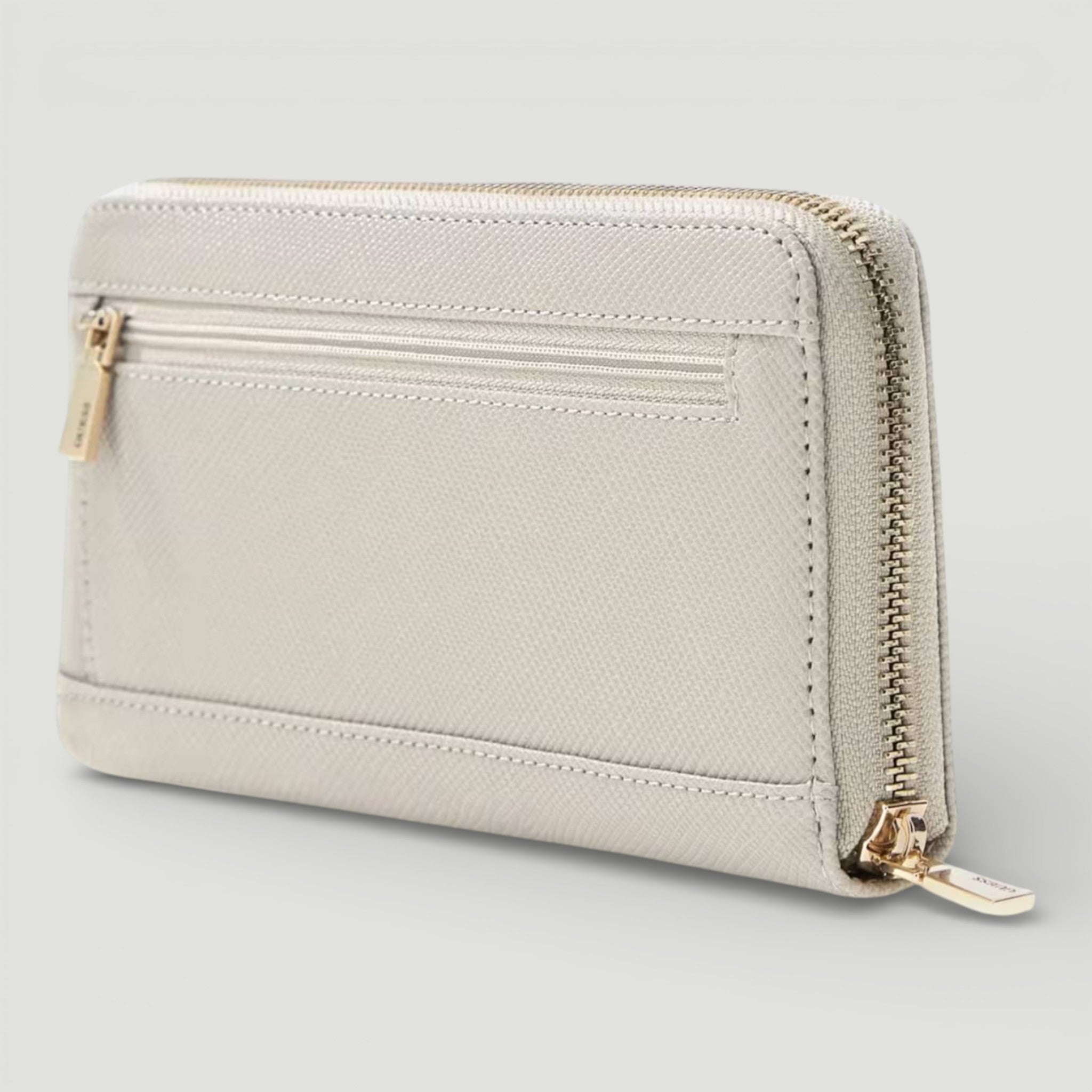 GUESS PORTAFOGLIO LAUREL II SLG LARGE ZIP AROUND BONE